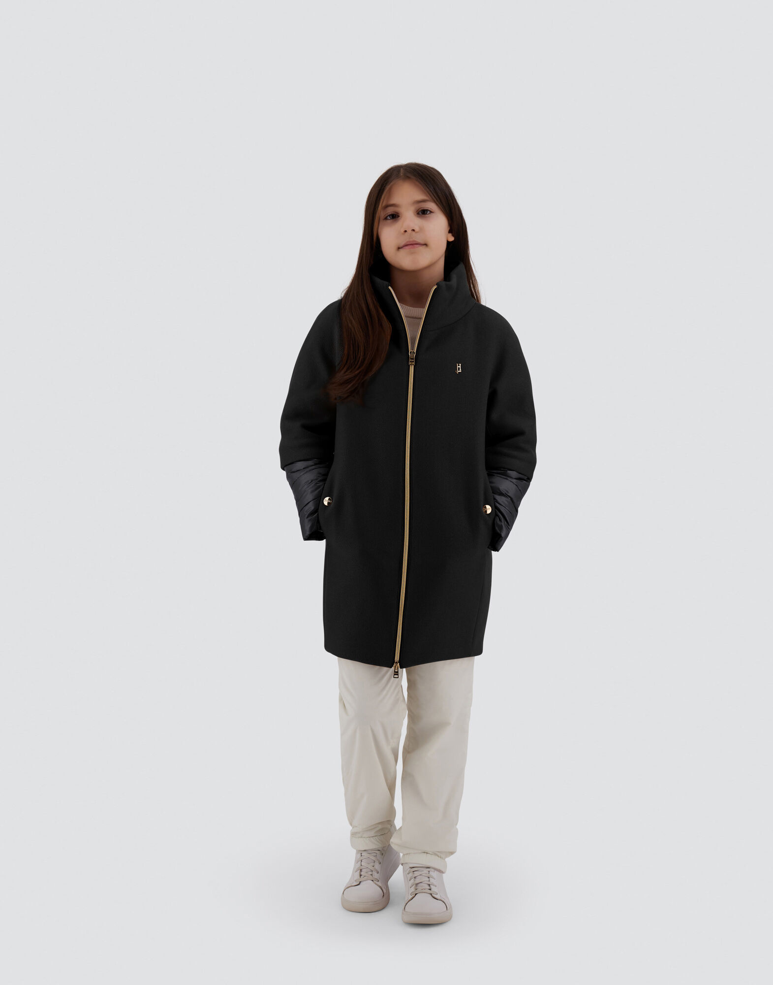 COAT IN ECOWOOL AND NYLON ULTRALIGHT