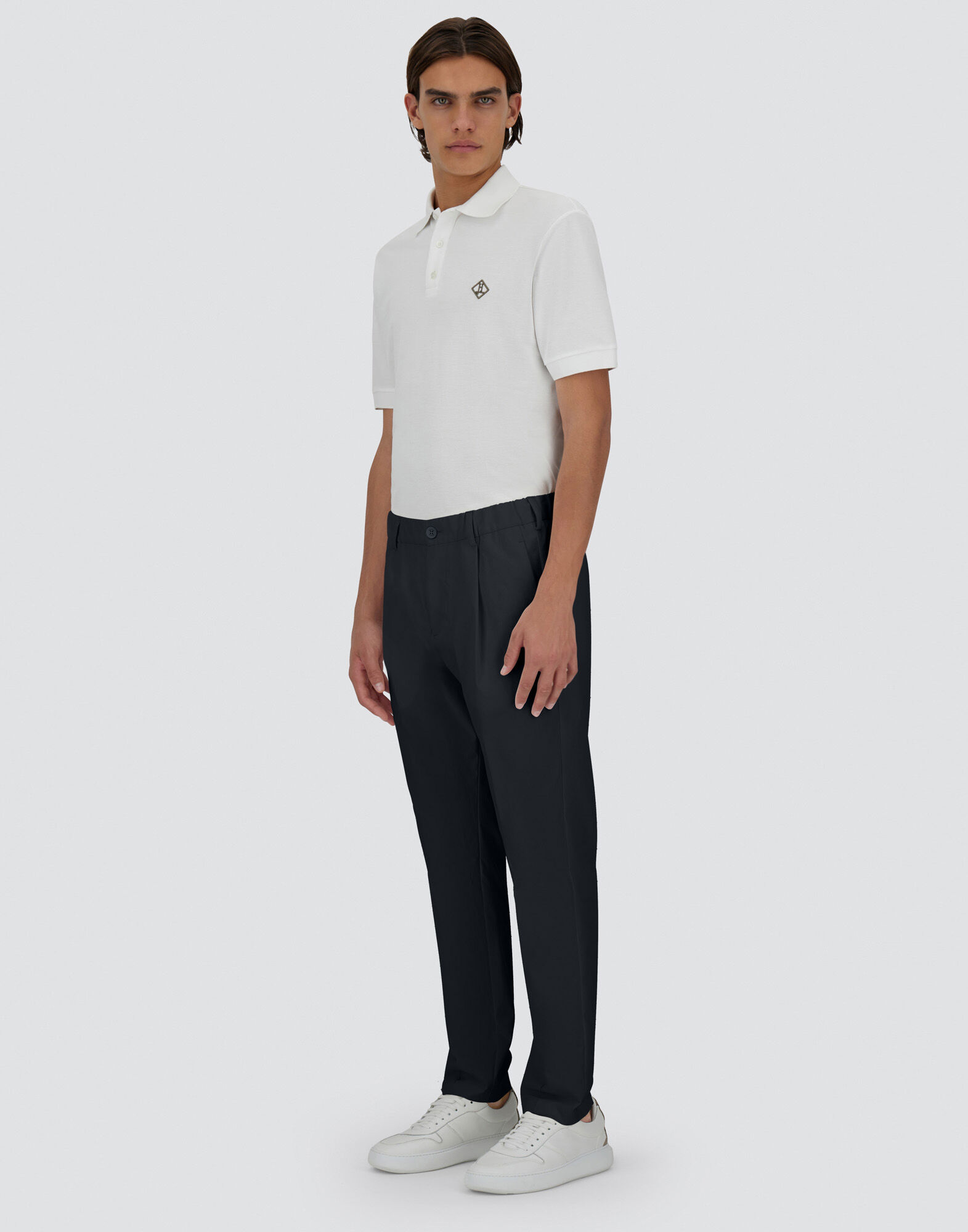 COTTON FEEL TROUSERS WITH DRAWSTRING