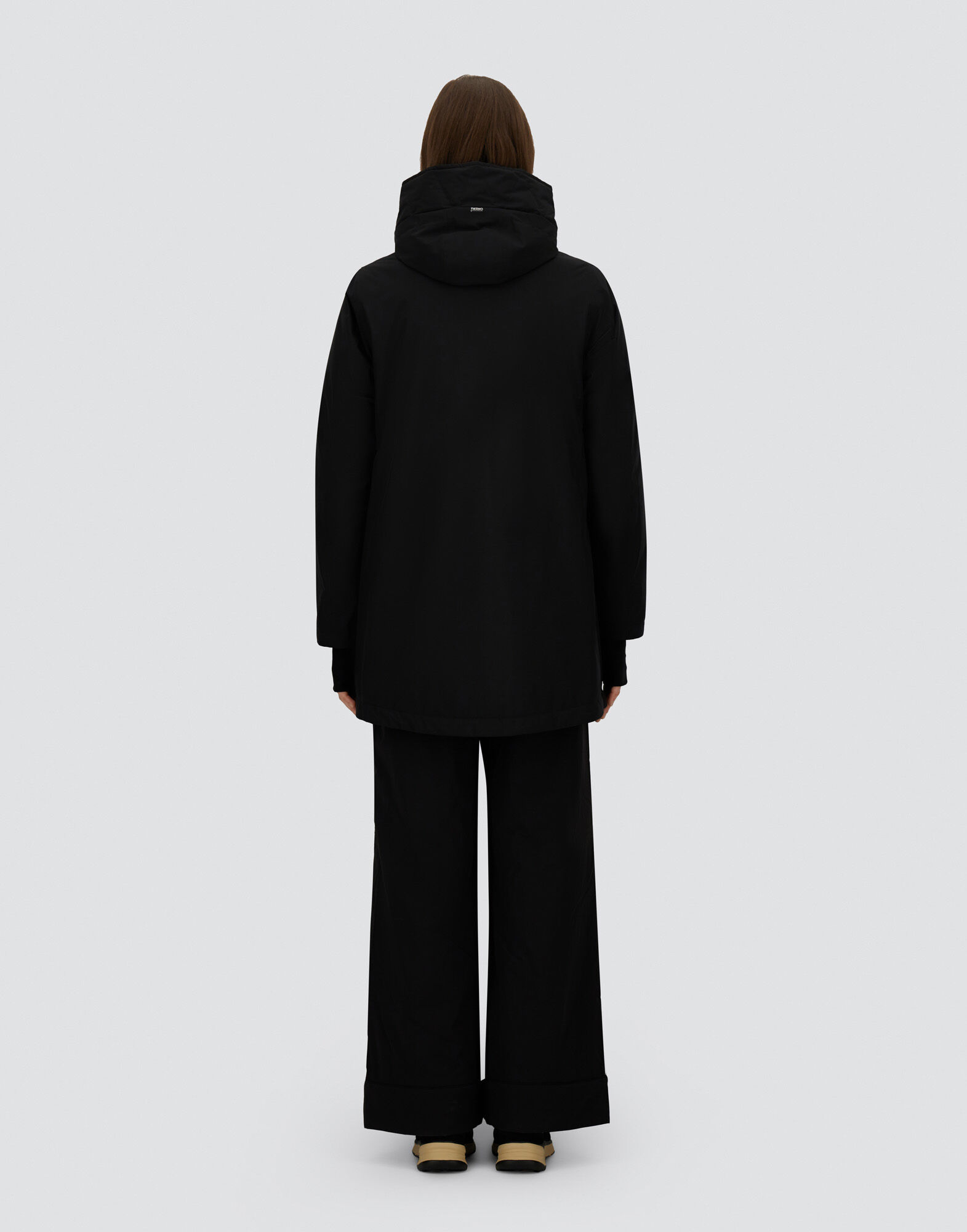 HOODED A-SHAPE JACKET IN 2-LAYER WINDSTOPPER