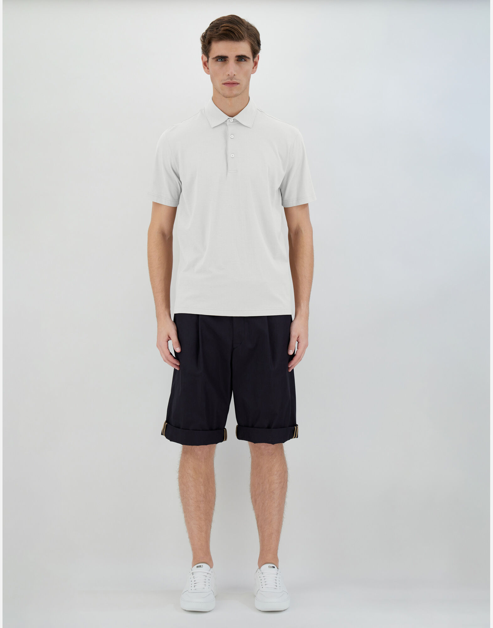 JERSEY CREPE POLO SHIRT
