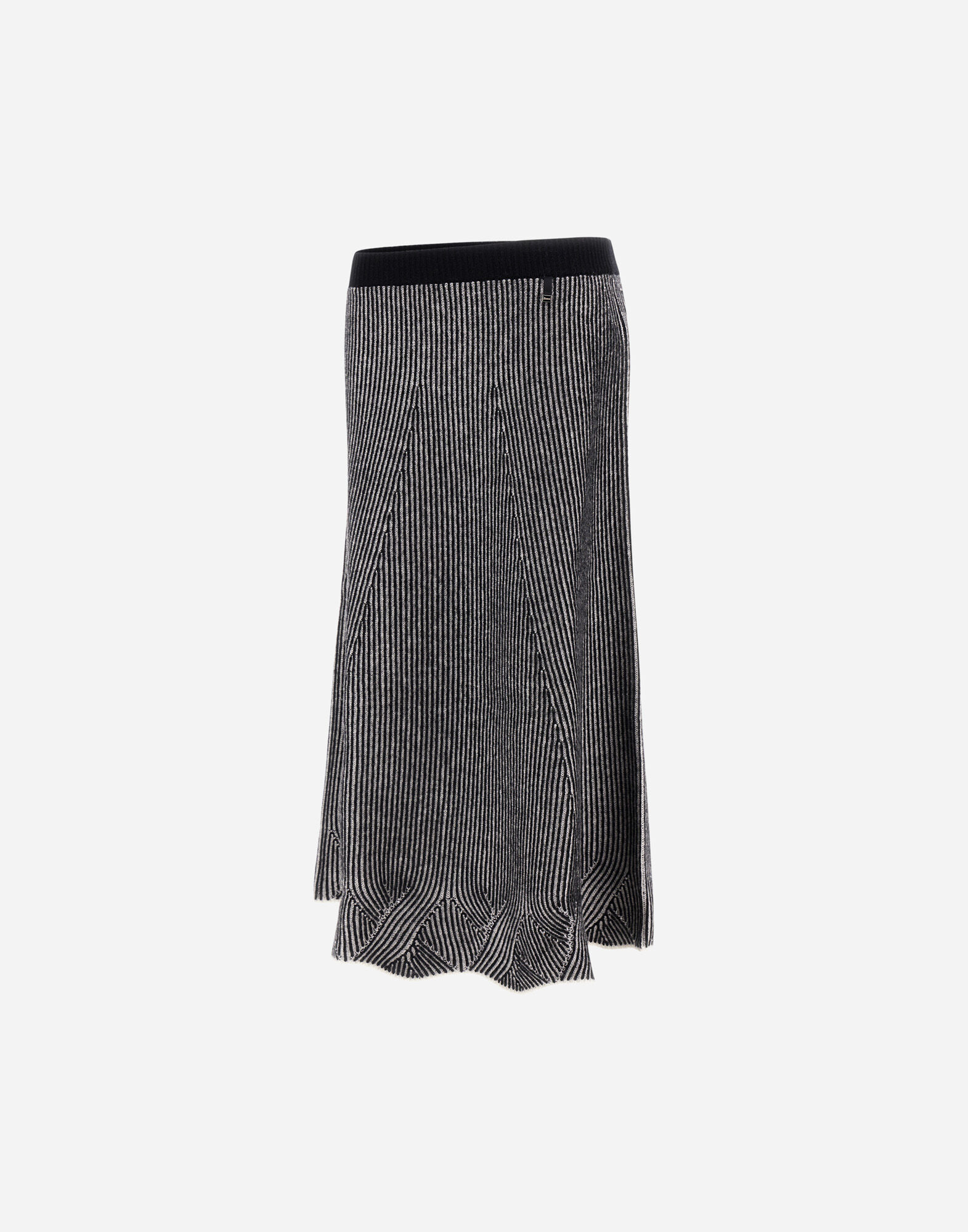 SKIRT IN TWO-TONE VANIS WOOL