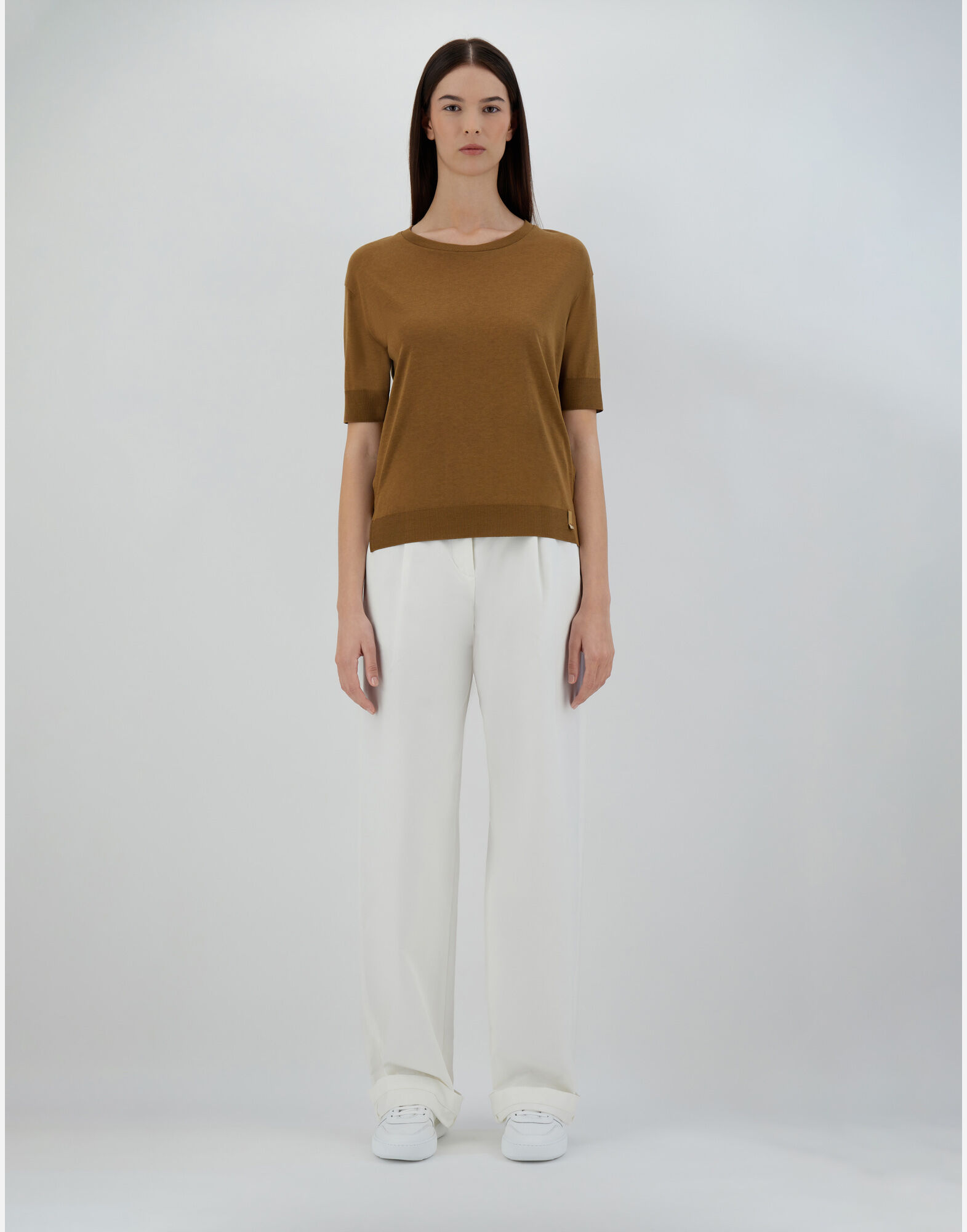 T-SHIRT IN GLAM KNIT?EFFECT