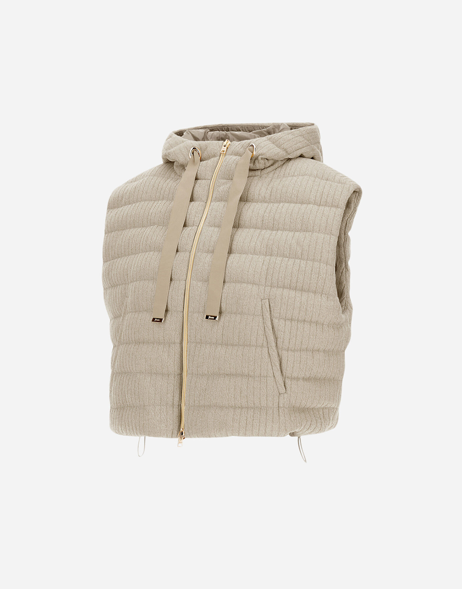 VEST IN SHINY RIBBED KNIT