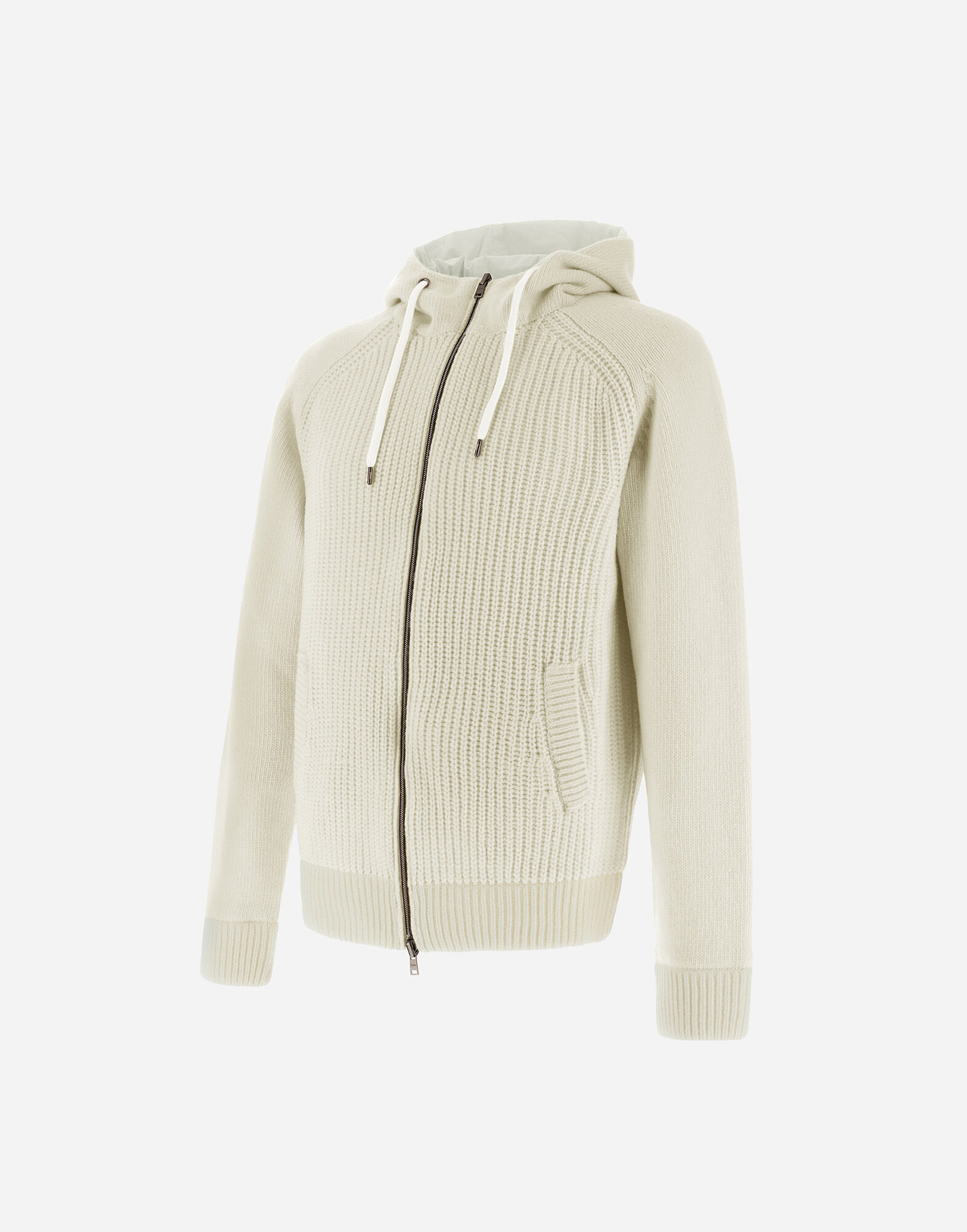 RESORT CARDIGAN IN STOCKING-STITCHED CARDED WOOL