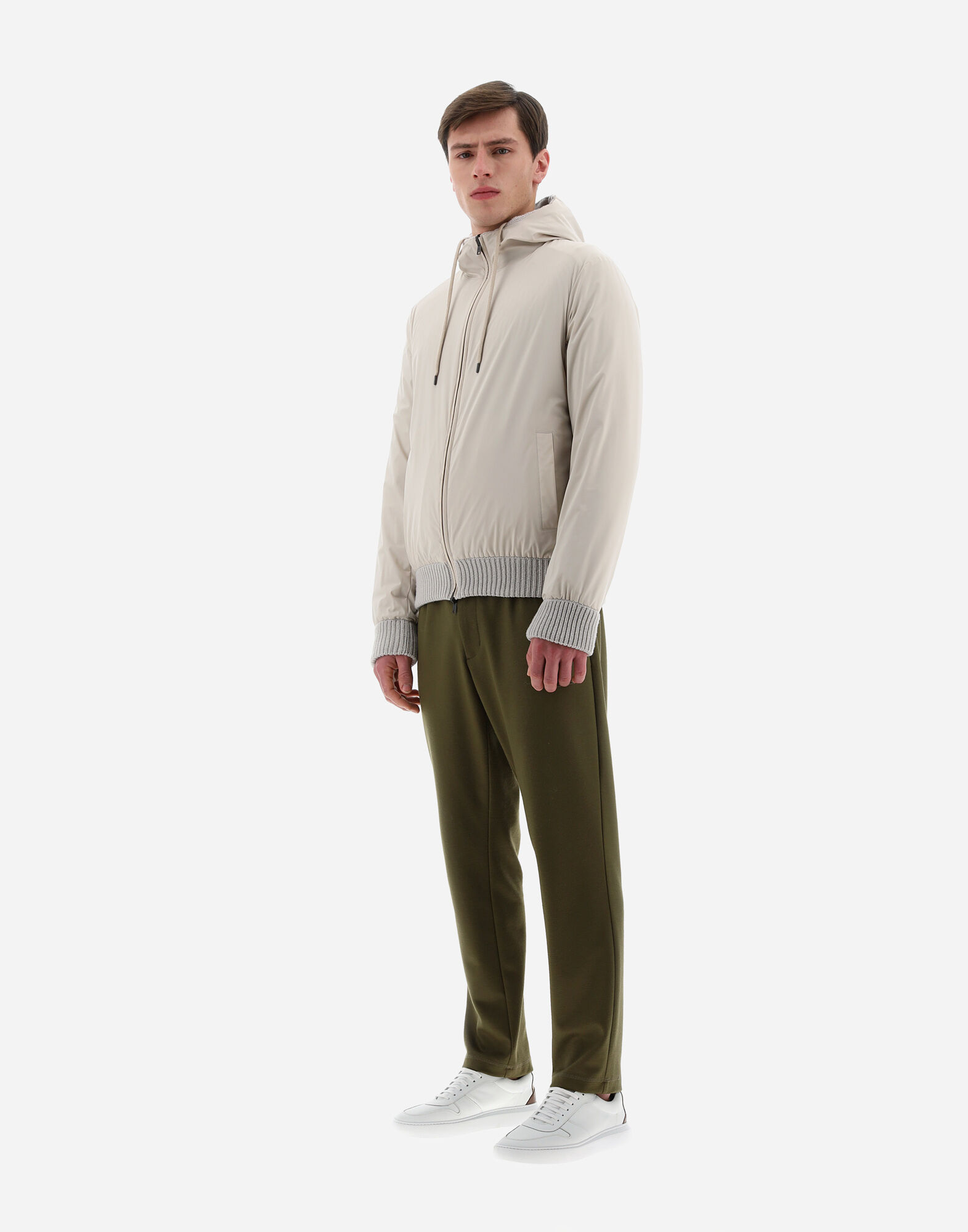 RESORT CARDIGAN IN STOCKING-STITCHED CARDED WOOL
