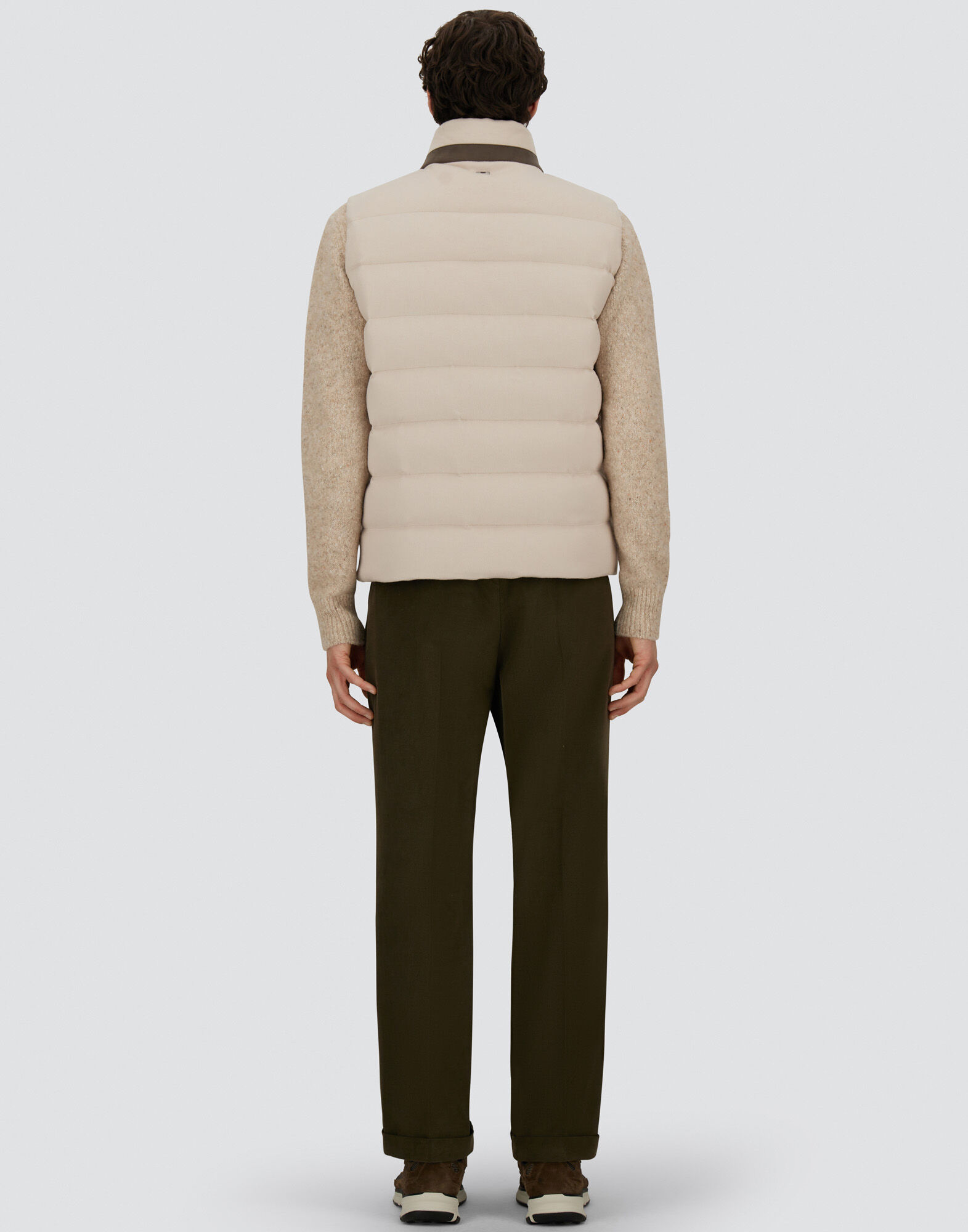 VEST IN CASHMERE, SILK AND MONOGRAM