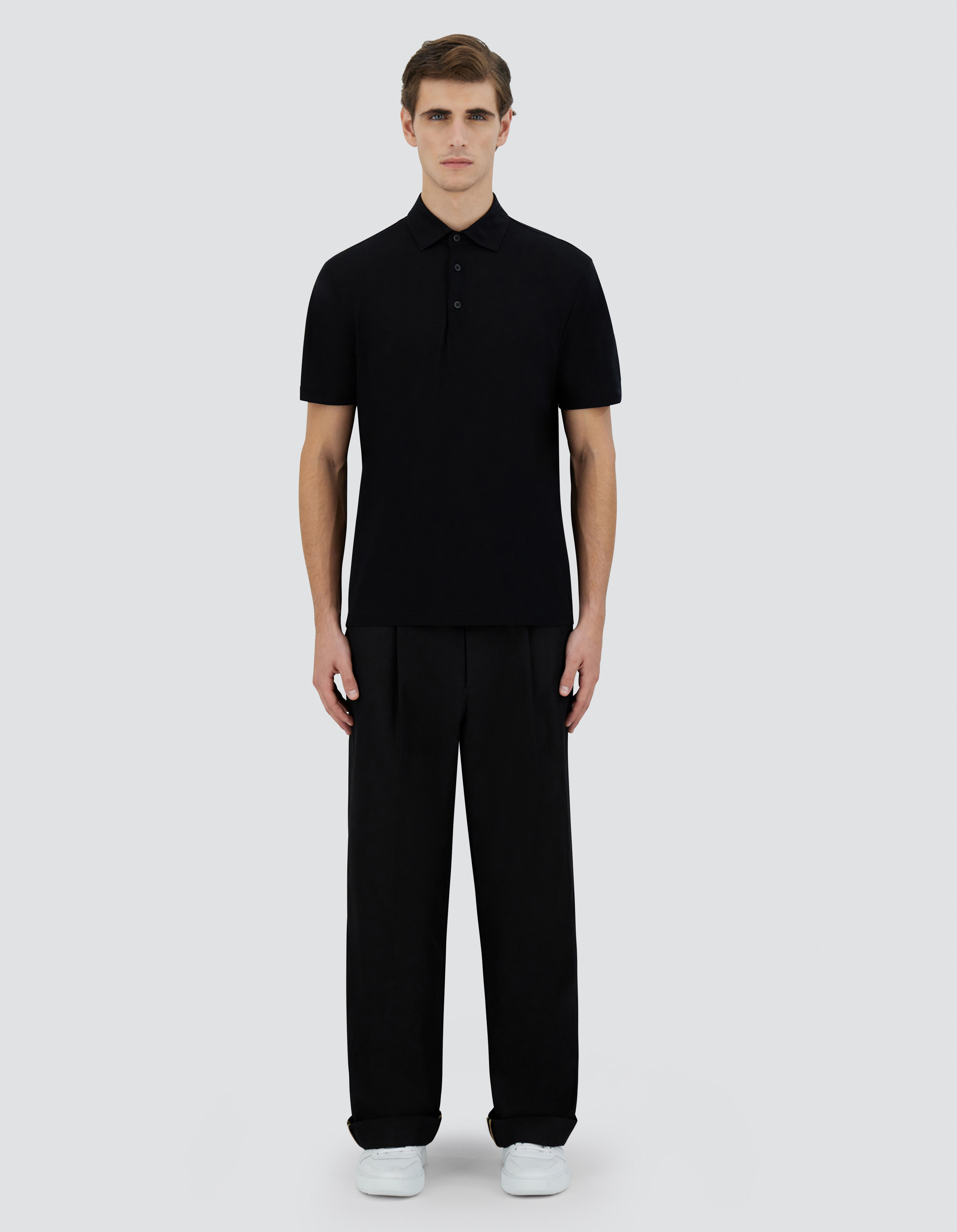 JERSEY CREPE POLO SHIRT