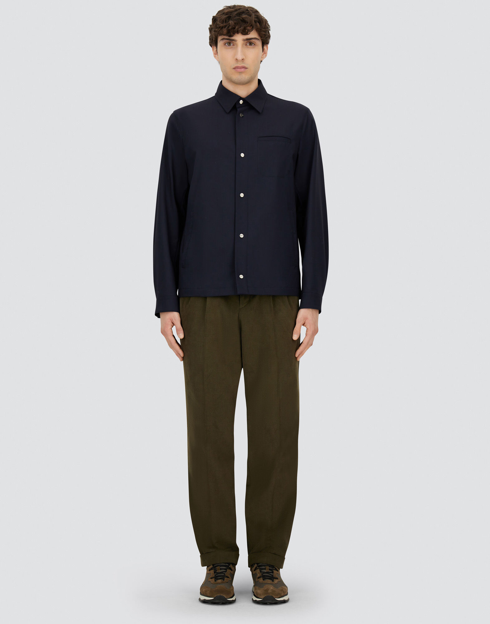TROUSERS IN STRETCH COTTON VELVET
