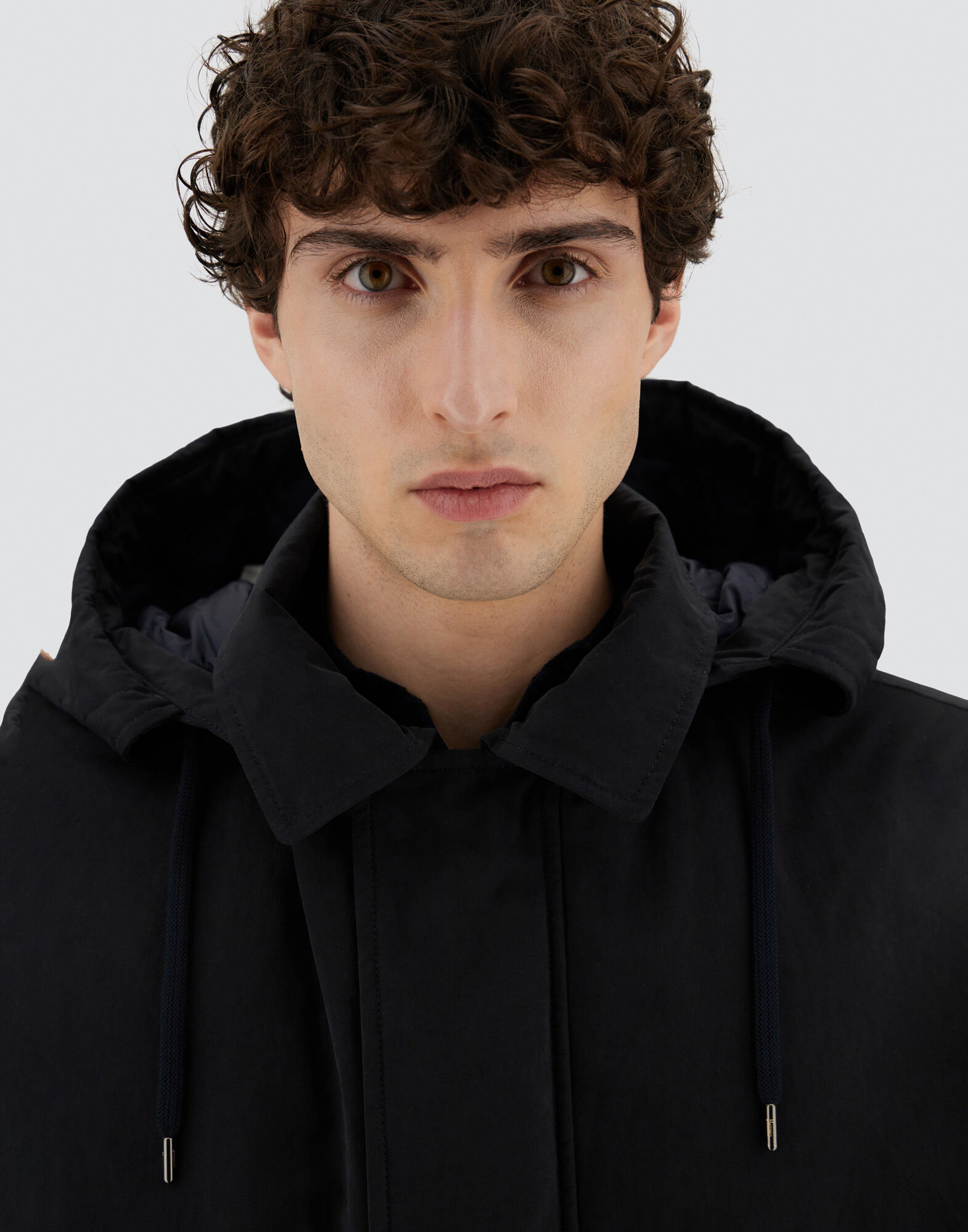 LONG PARKA IN WAXED TECH COTTON