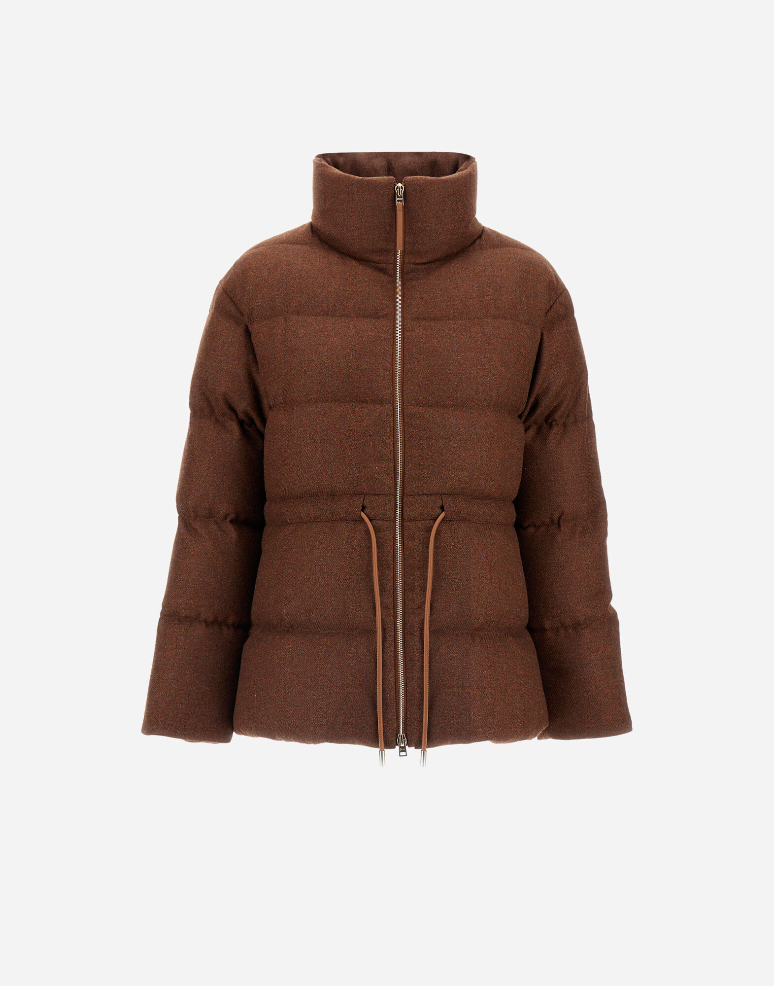 SHORT PARKA IN VIRGIN WOOL TWEED