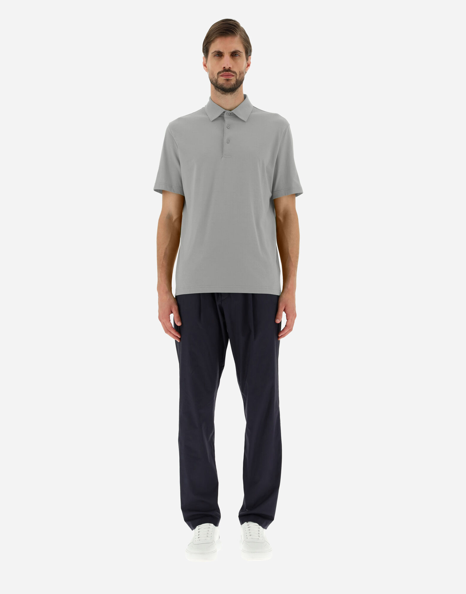 JERSEY CREPE POLO SHIRT