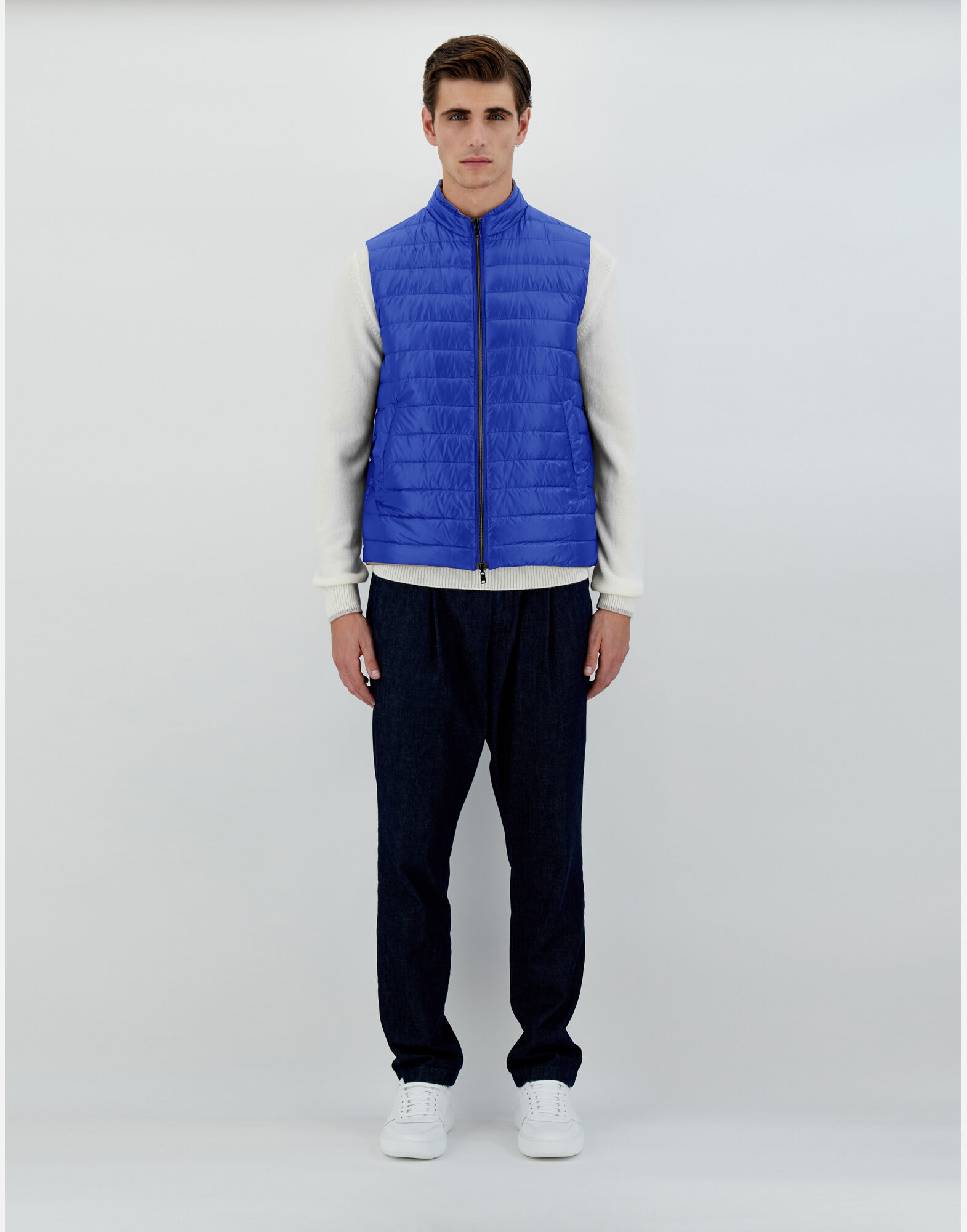 REVERSIBLE TWO-TONE WAISTCOAT IN NYLON ULTRALIGHT