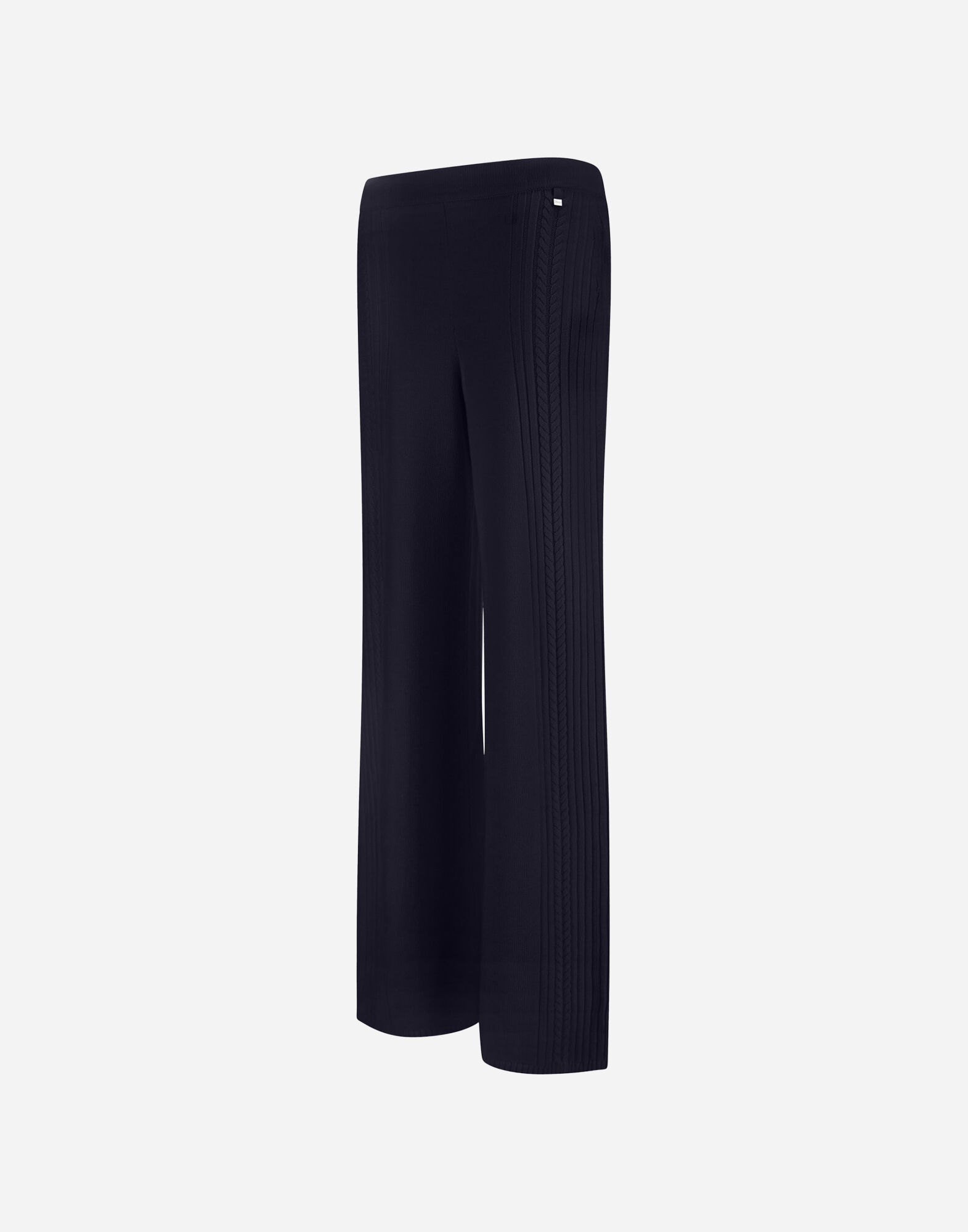 TROUSERS IN RIBBED & BRAIDED MERINO WOOL