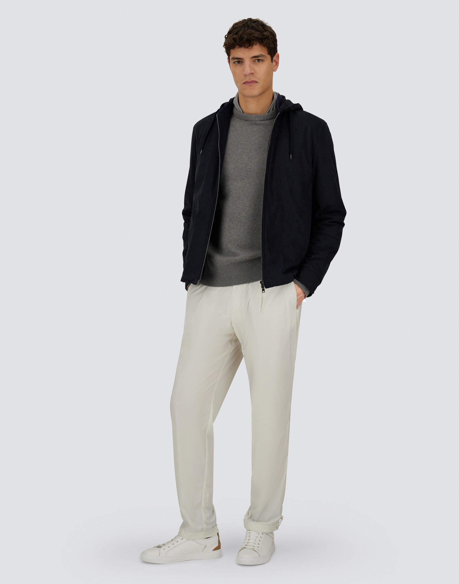 RESORT JACKET IN MELANGE SUEDE EFFECT & ECOAGE