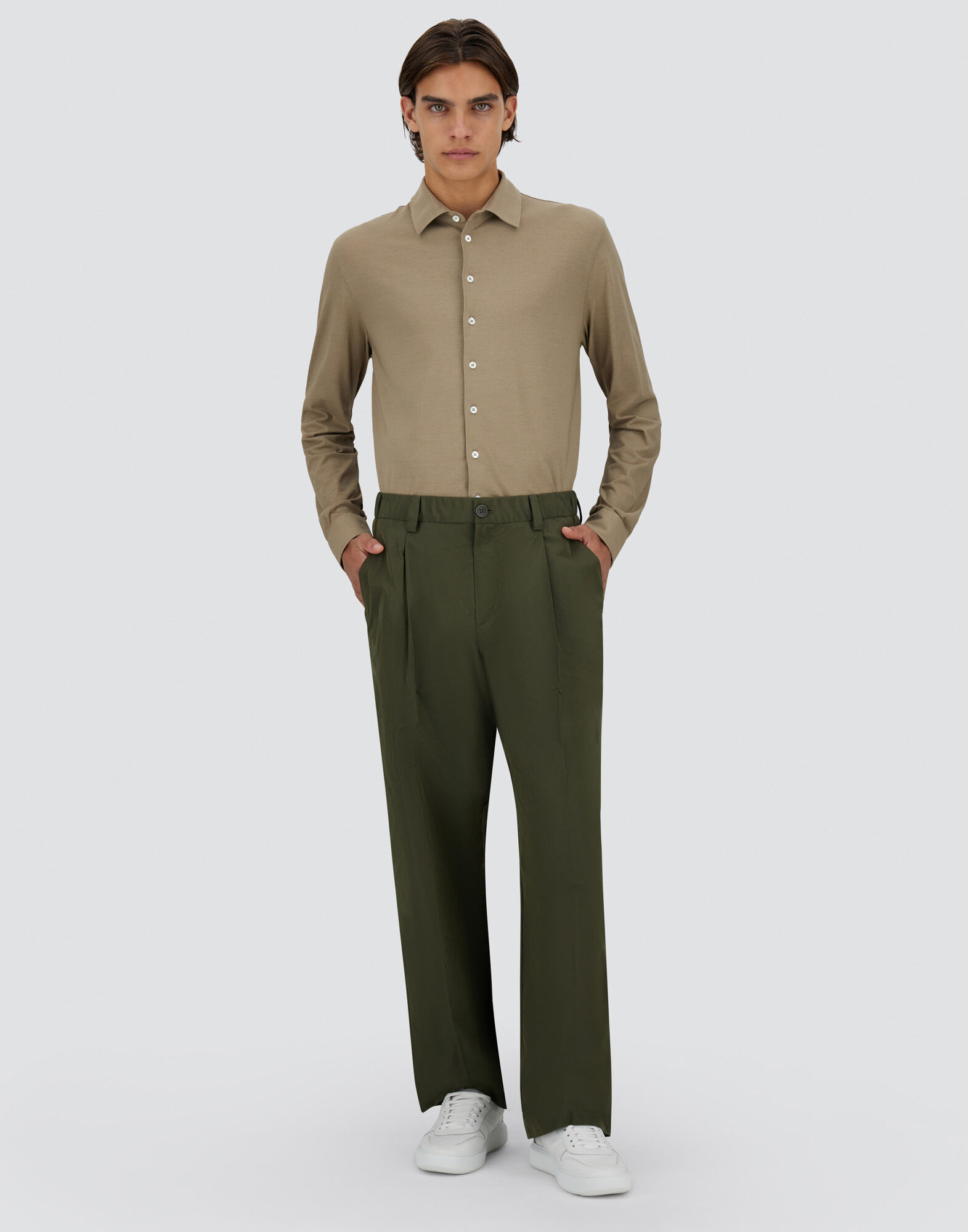 NEW TECHNO TAFFETA TROUSERS