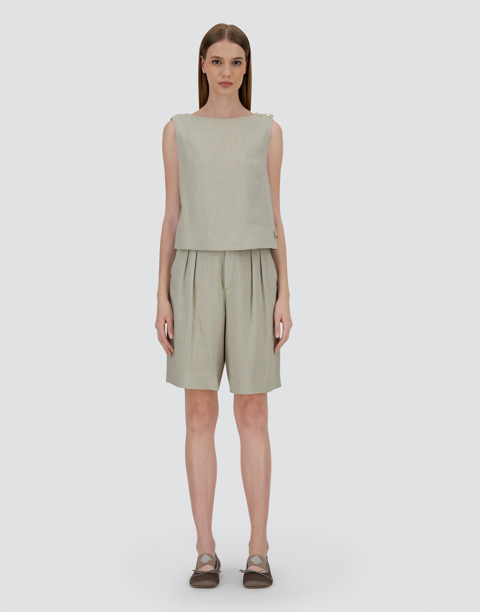 LINEN-BLEND TOP
