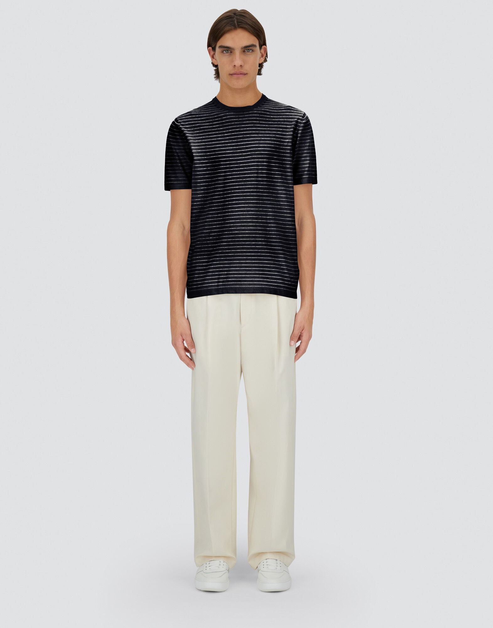 PLAIN COTTON KNIT T-SHIRT