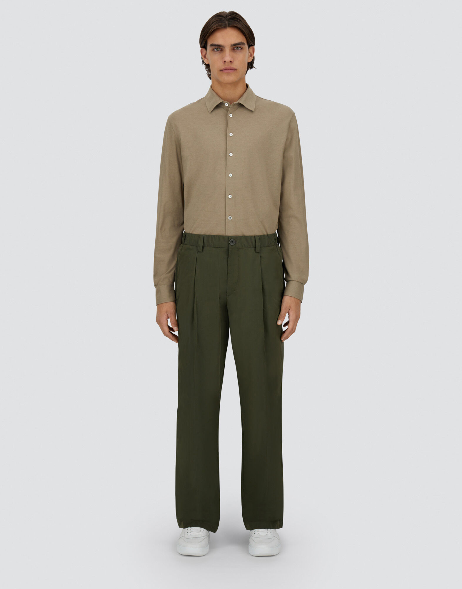 NEW TECHNO TAFFETA TROUSERS