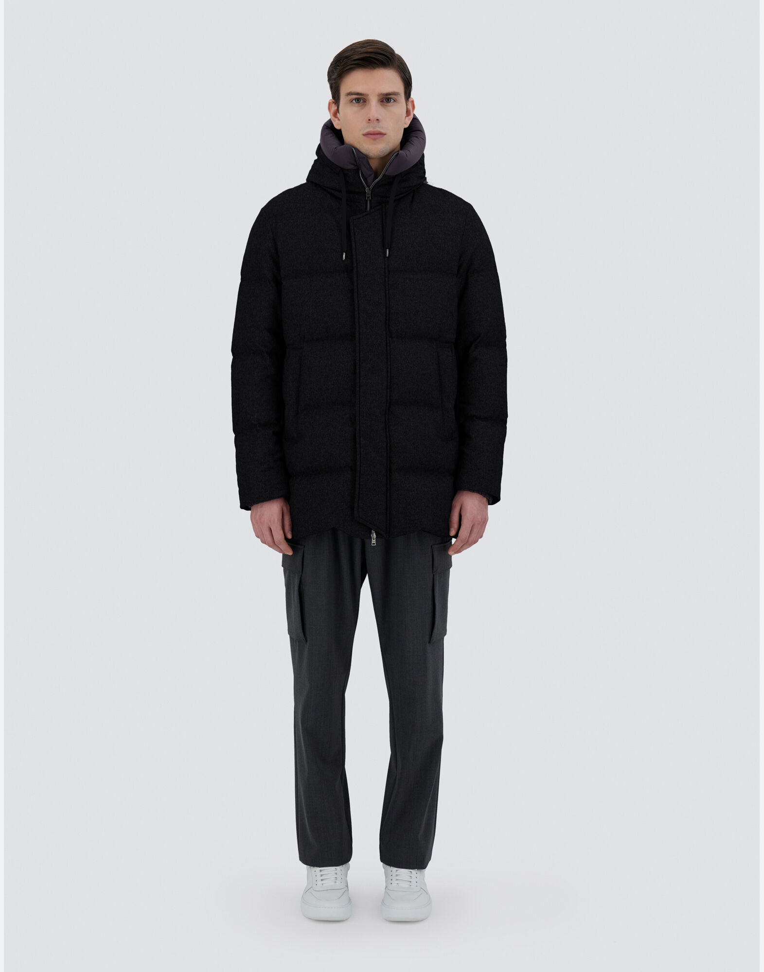 JACKET IN CASHMERE, SILK AND ECOAGE