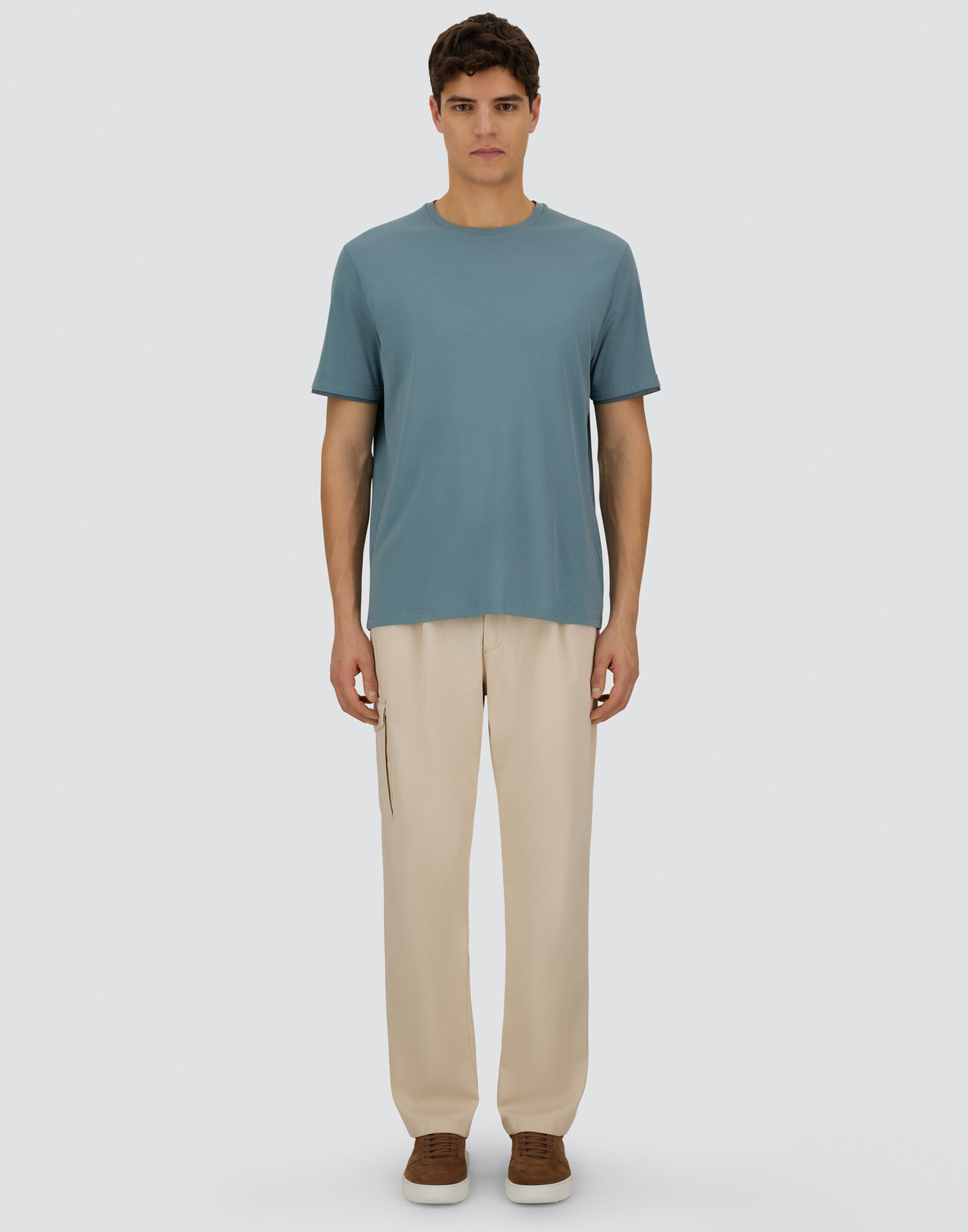 RESORT T-SHIRT IN BASIC COTTON & LIGHT STRETCH NYLON