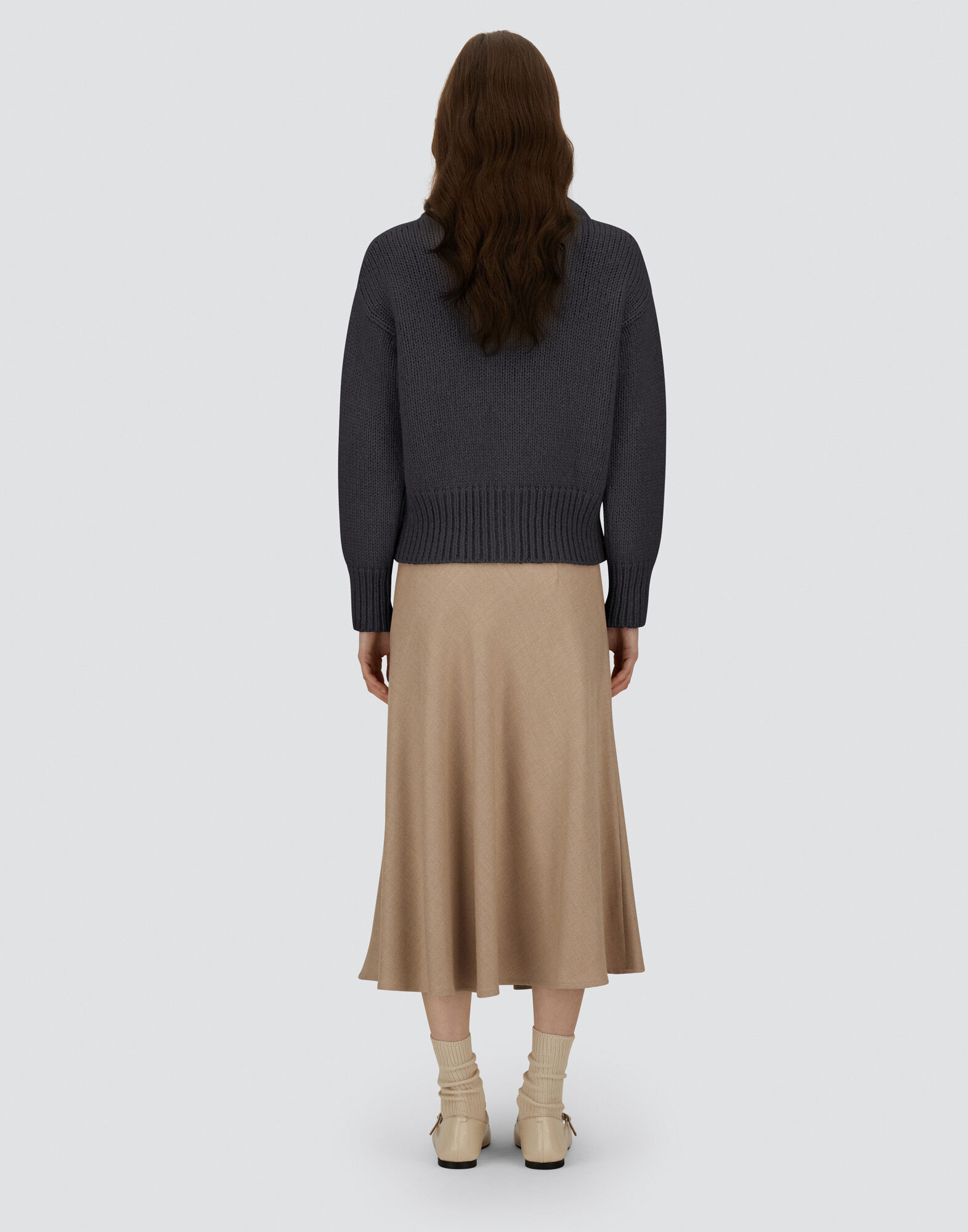 CARDIGAN IN BLOWN ALPACA WOOL