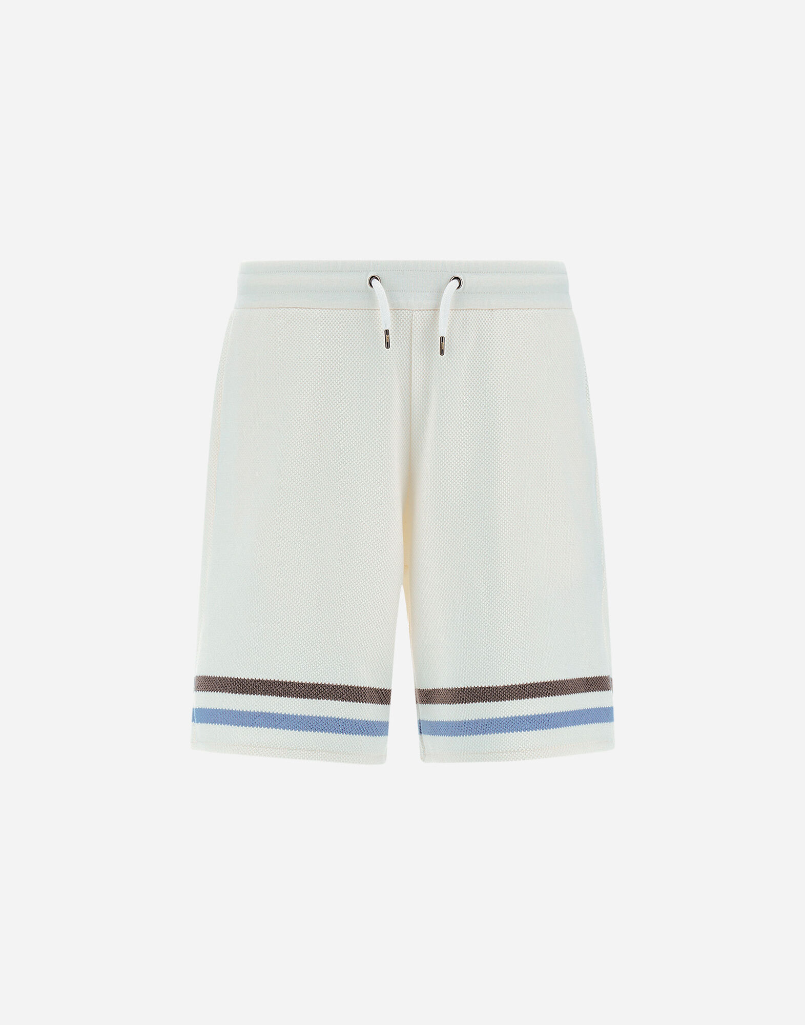 STRIPE COTTON SWEATER SHORTS