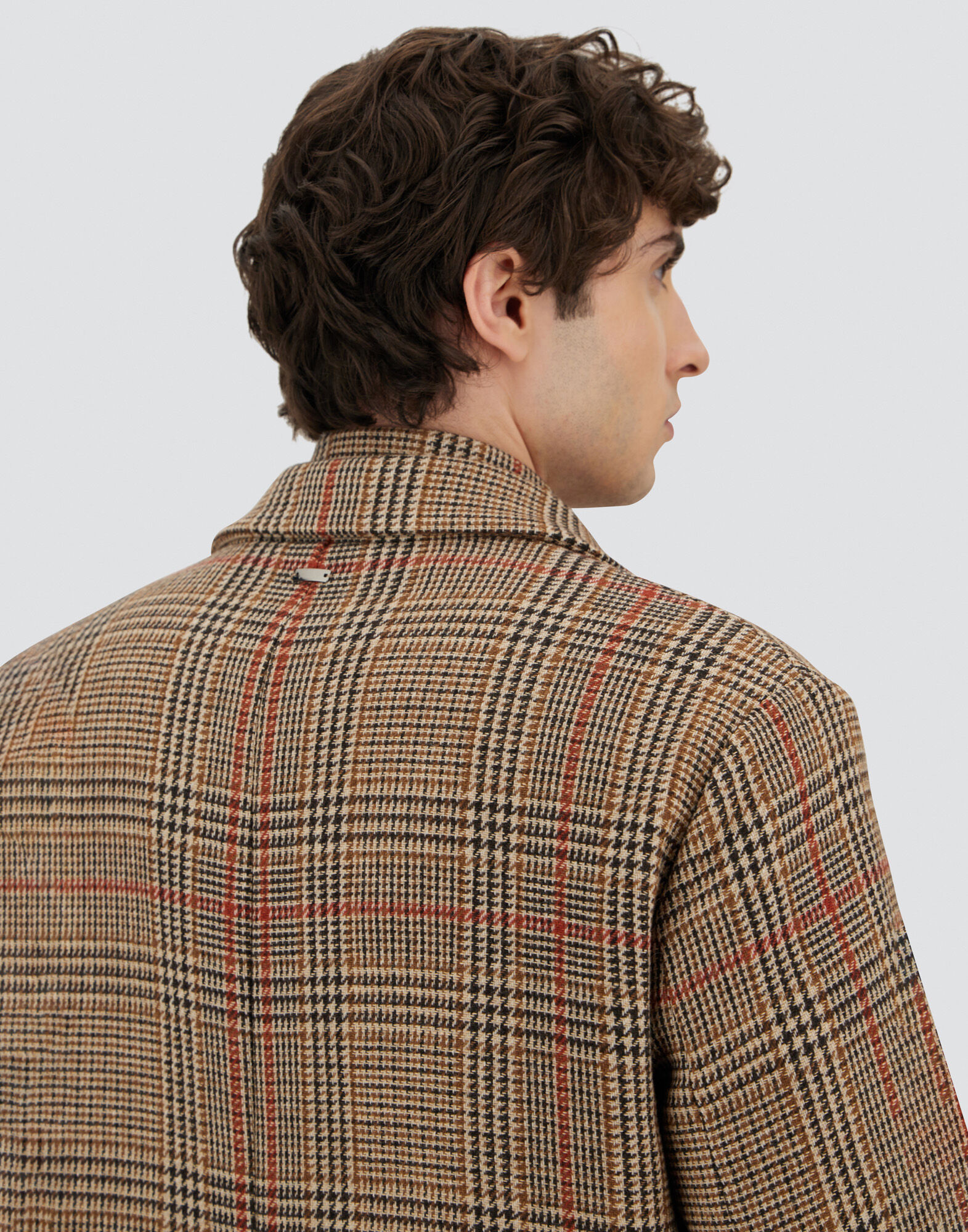 COAT IN GLEN CHECK R-WOOL