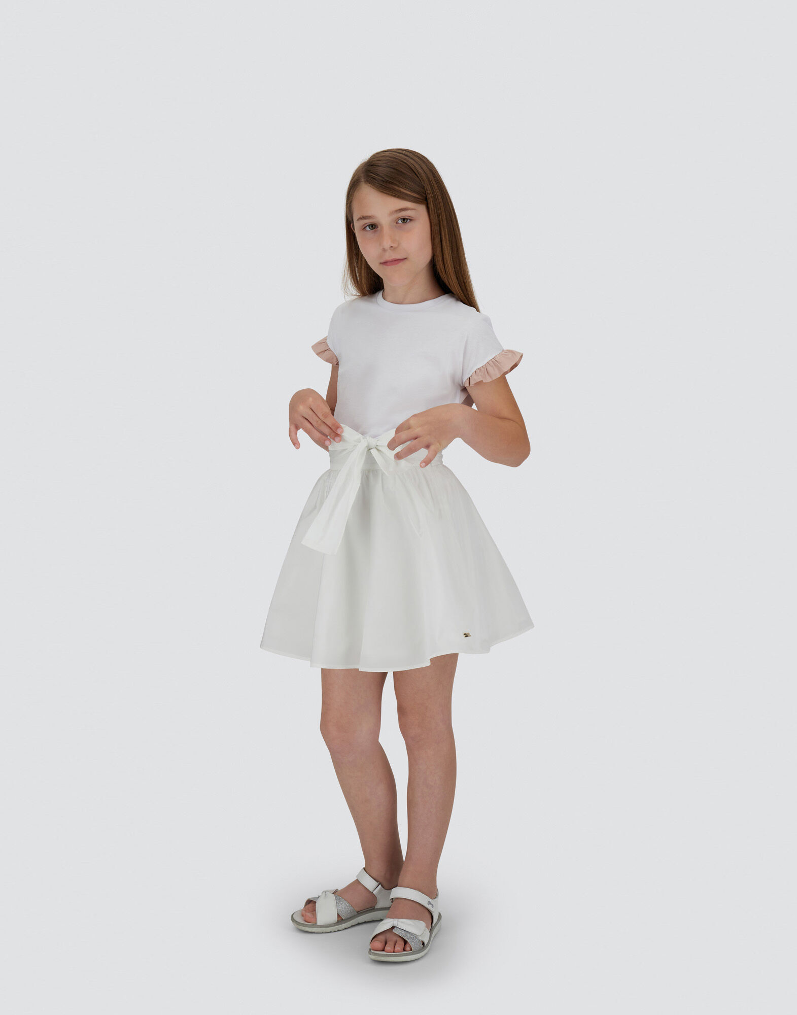NEW TECHNO TAFFETA SKIRT