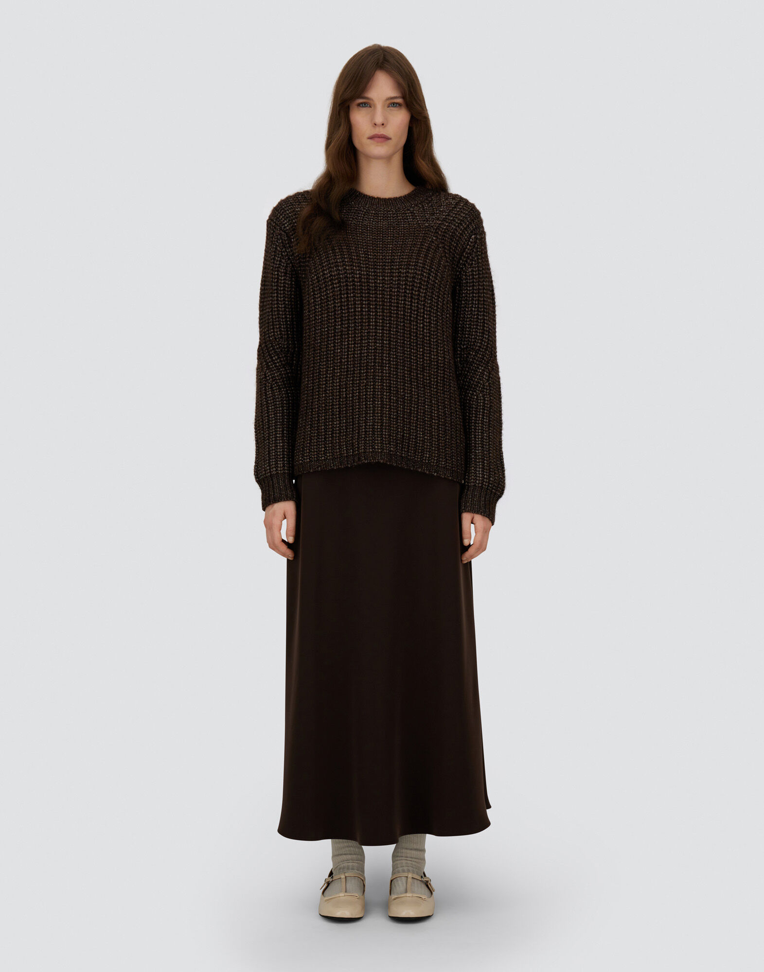 SWEATER IN COBBED BLOWN ALPACA WOOL