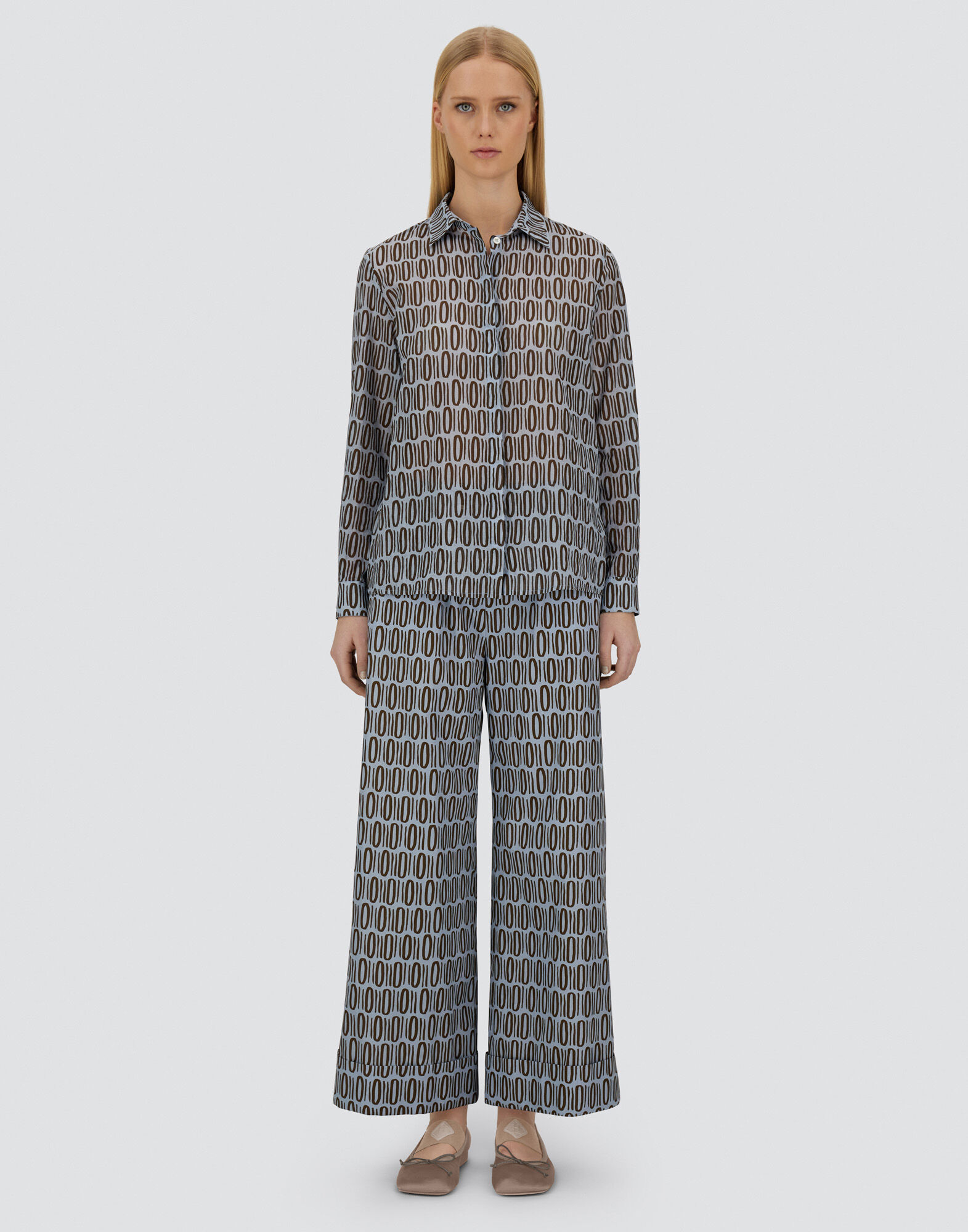 RESORT SHIRT IN LIGHT COTTON RECTANGULAR PRINT
