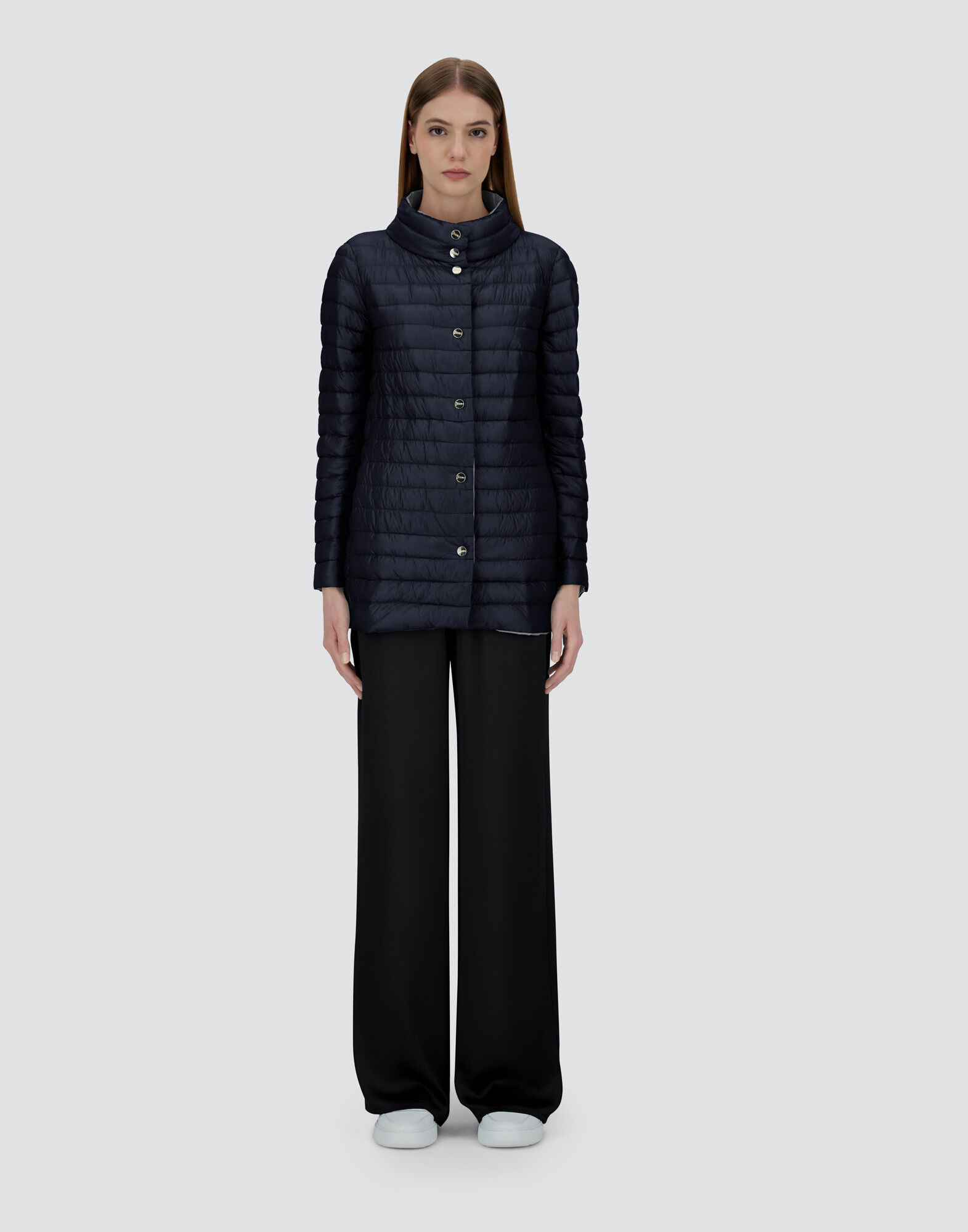 REVERSIBLE A-SHAPE JACKET IN NYLON ULTRALIGHT