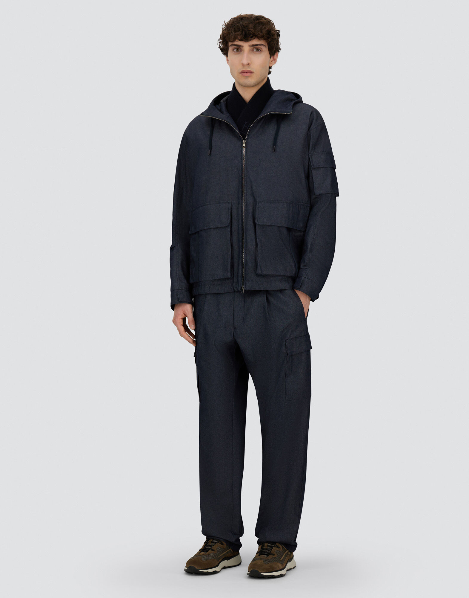 DENIM-EFFECT COTTON JACKET