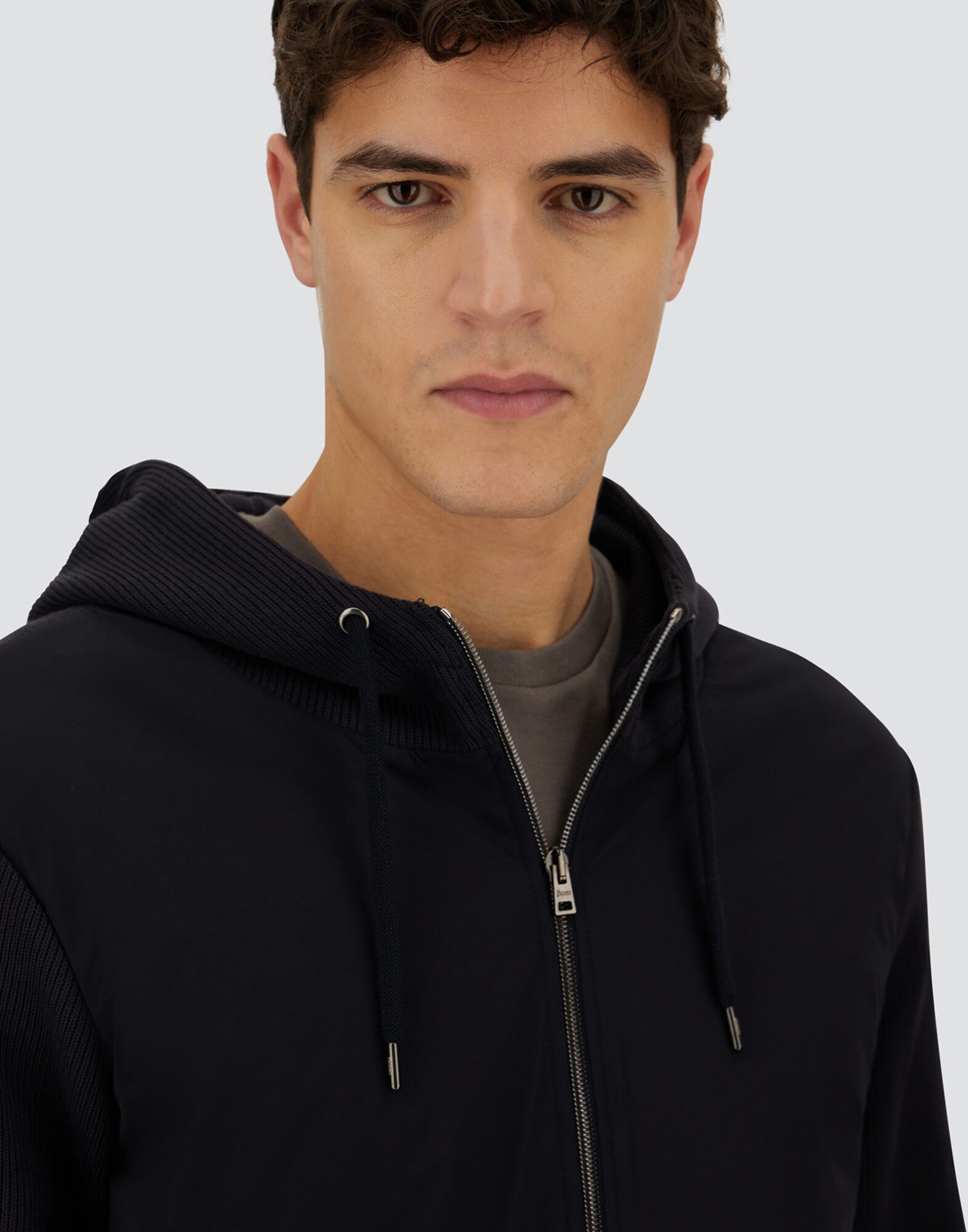 RESORT JACKET IN KNIT EFFECT INTERLOCK AND TRAVEL NYLON PONENTE