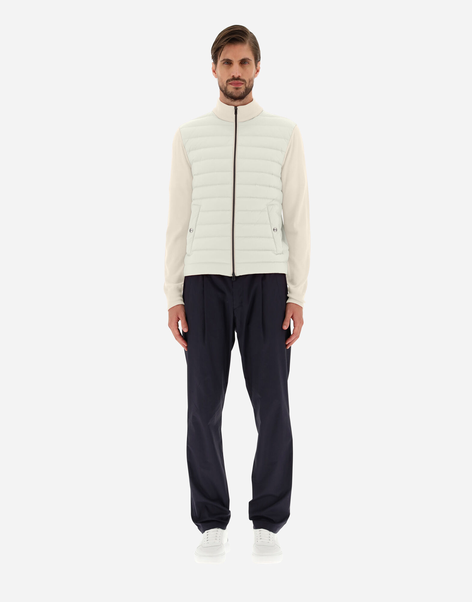 CARDIGAN IN SILK WOOL & NUAGE