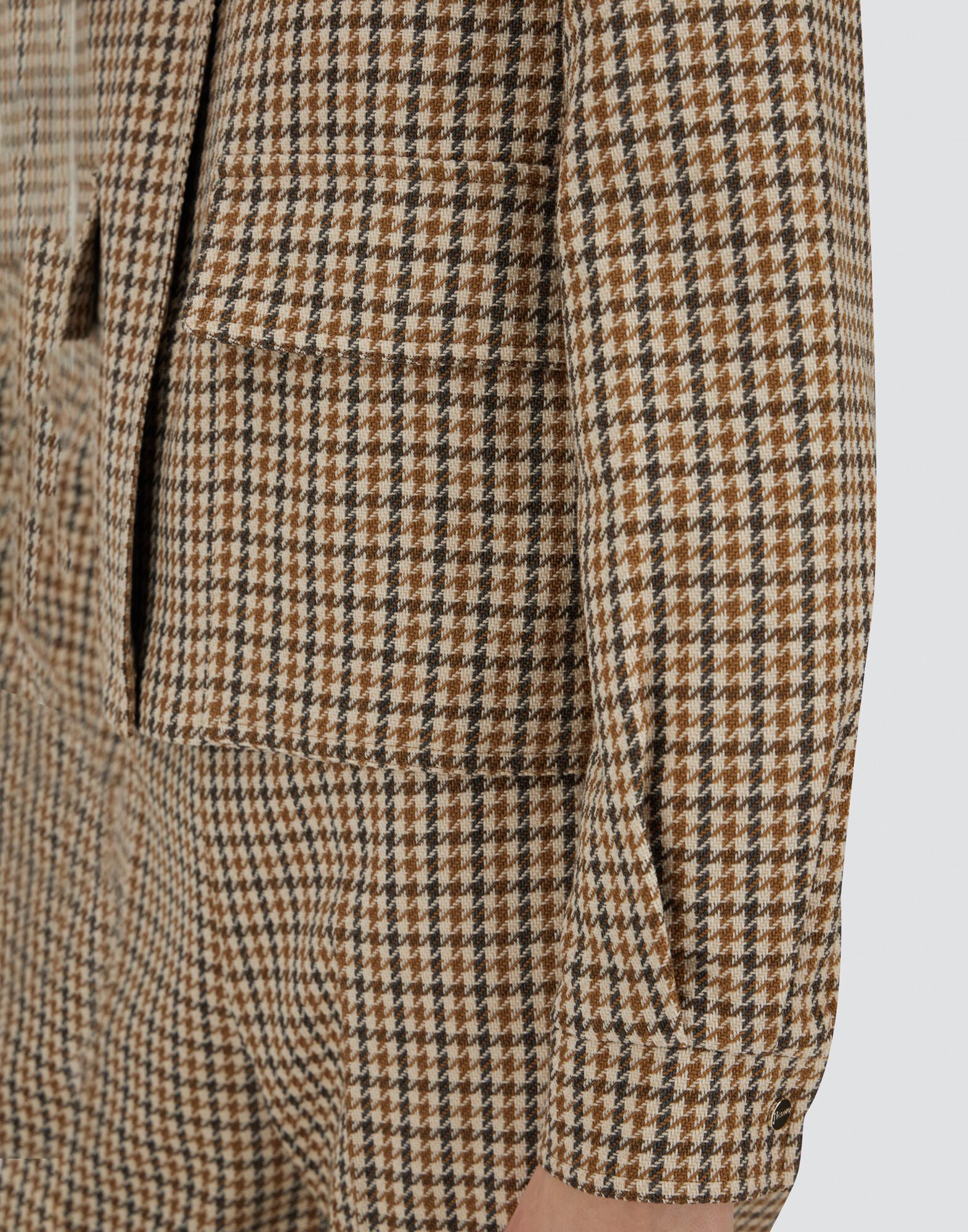 SHACKET IN HOUNDSTOOTH WOOL AND COTTON