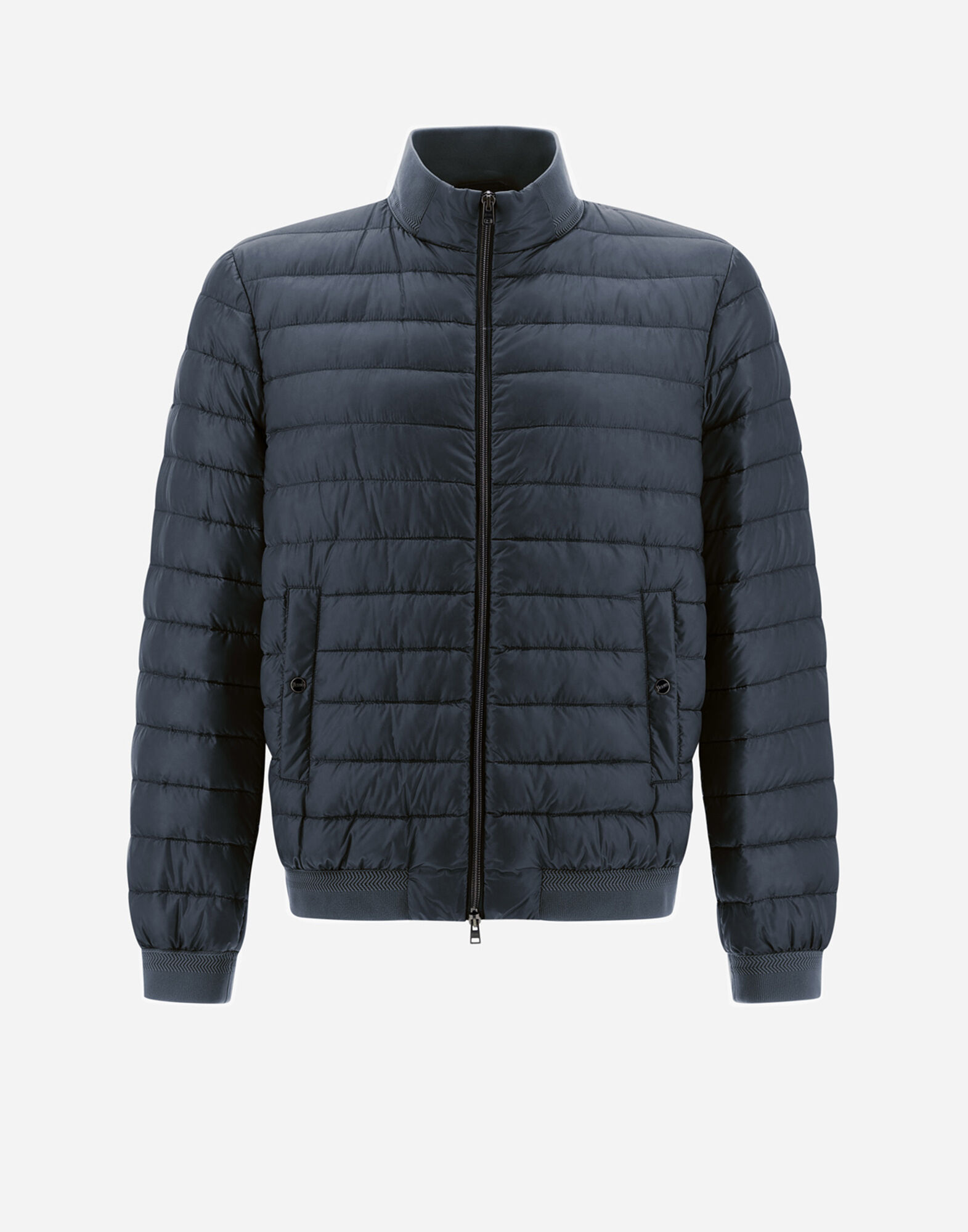 NYLON ULTRALIGHT AND KNIT BOMBER JACKET
