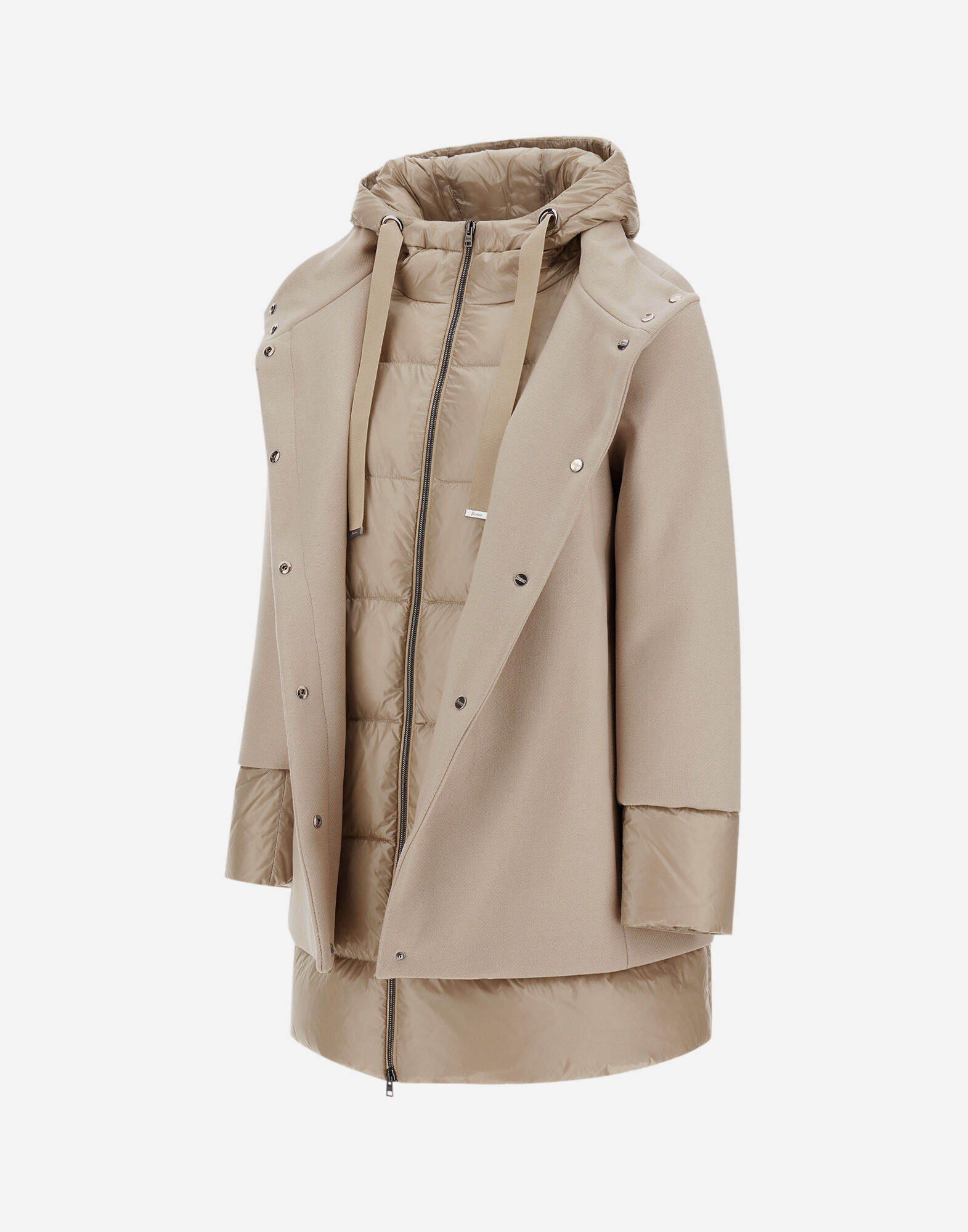 A-SHAPE JACKET IN ECOWOOL AND NYLON ULTRALIGHT