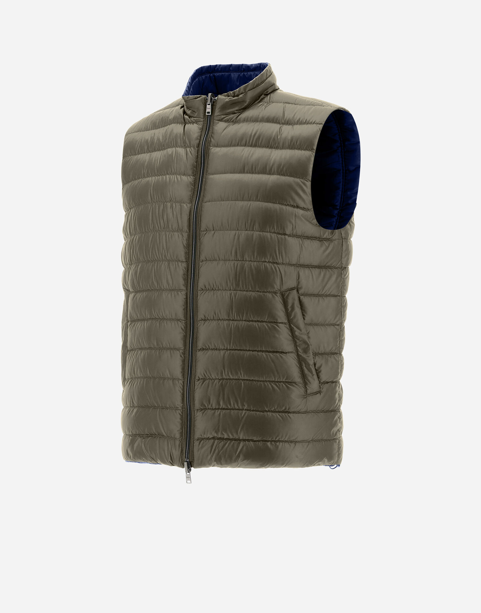REVERSIBLE TWO-TONE WAISTCOAT IN NYLON ULTRALIGHT