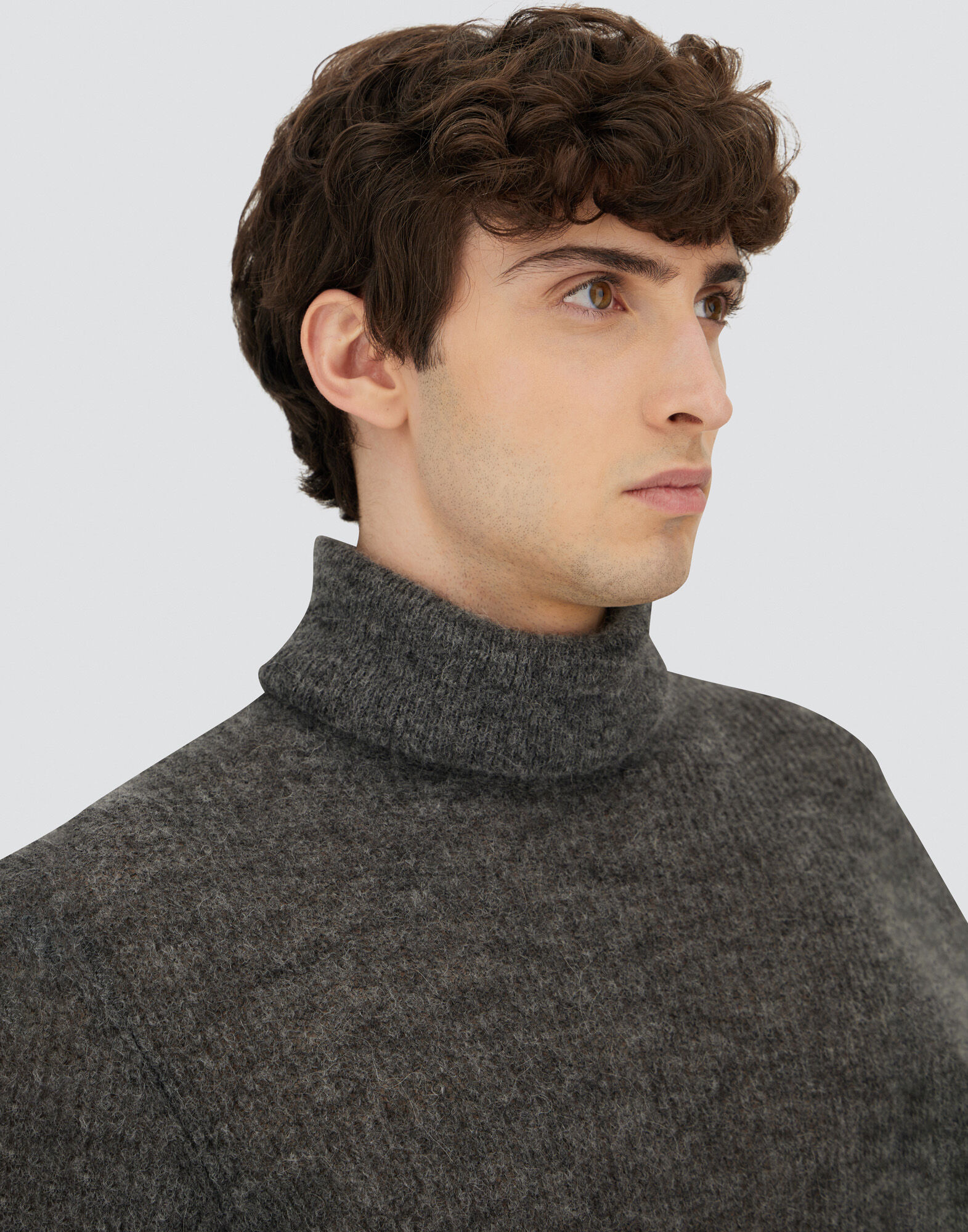 SWEATER IN MELANGE WOOL BLEND