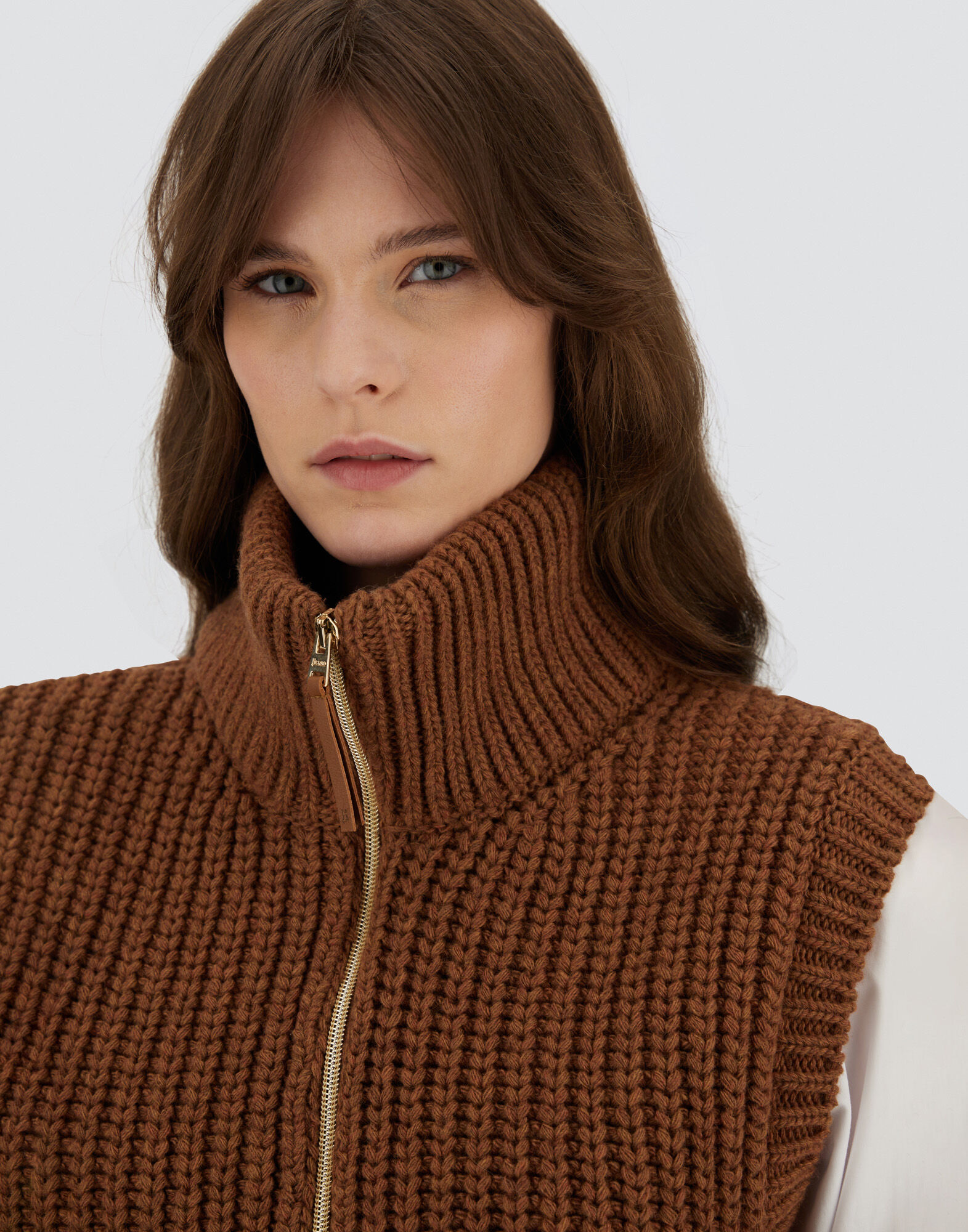 VEST IN COB STITCH WOOL