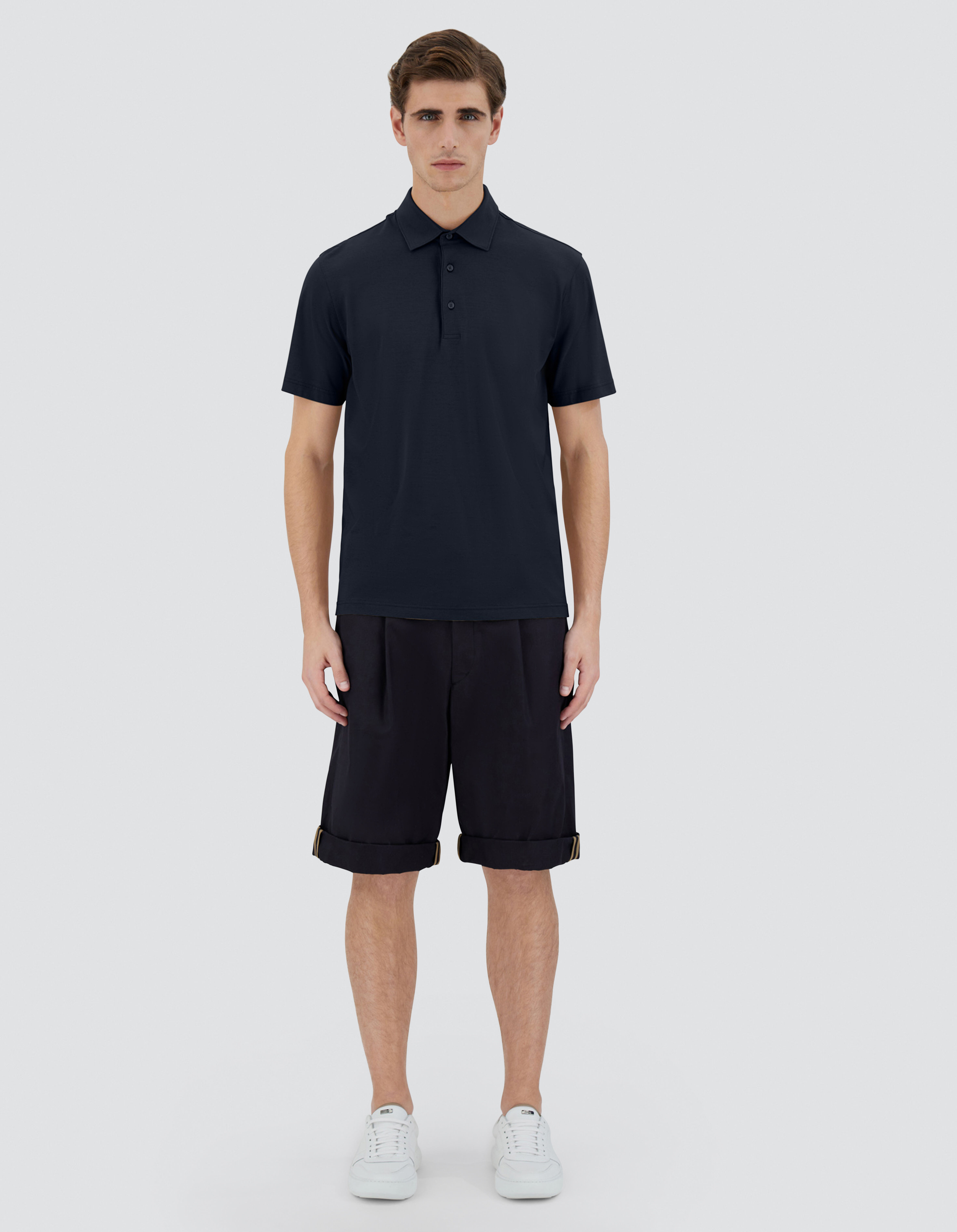 JERSEY CREPE POLO SHIRT