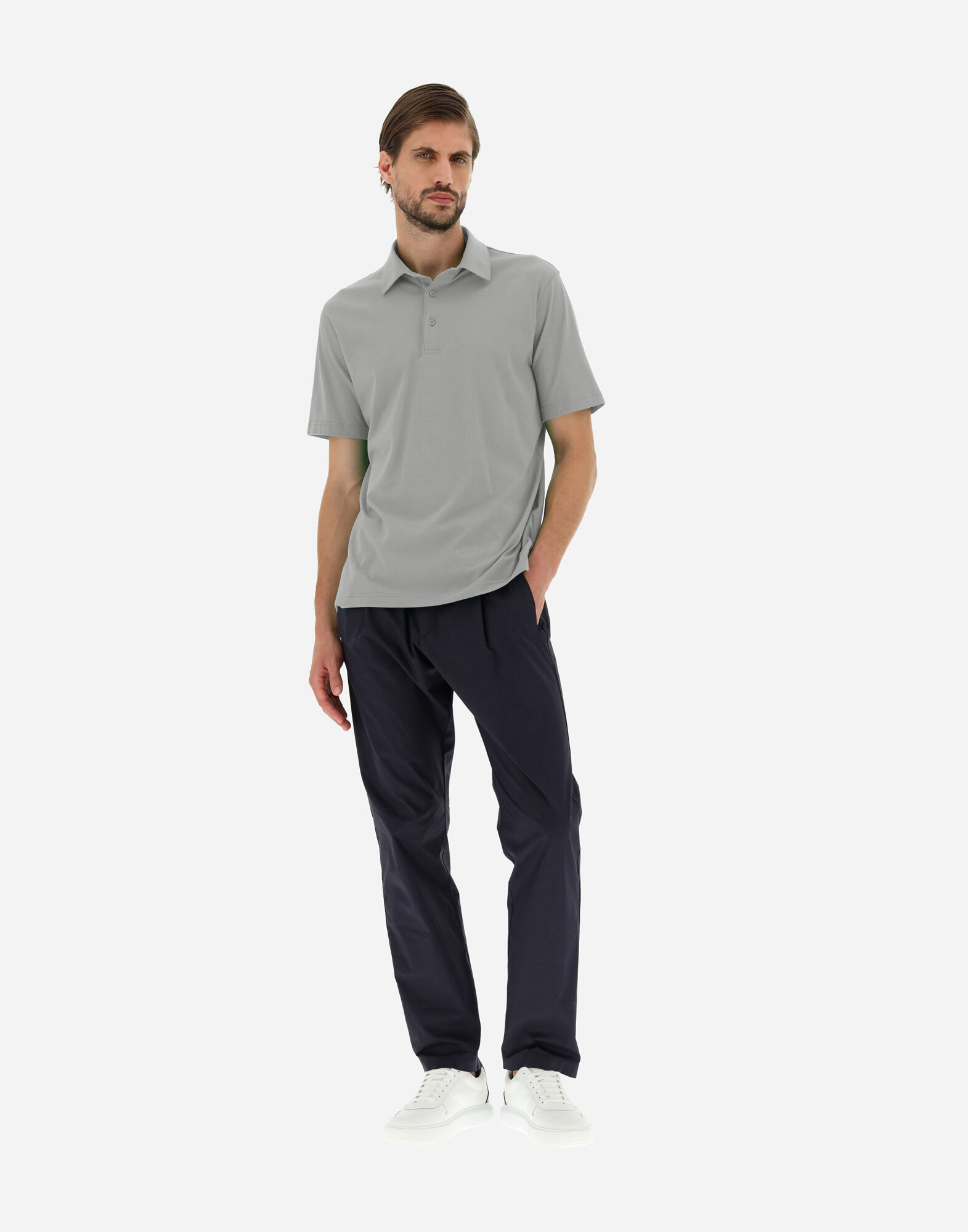 JERSEY CREPE POLO SHIRT
