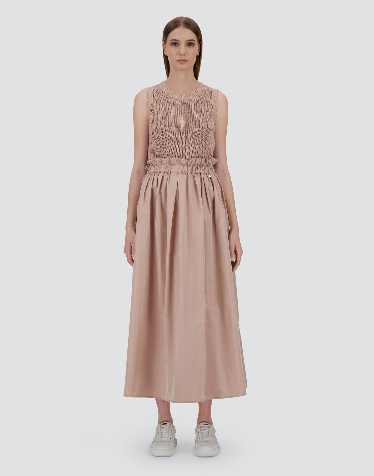 NEW TECHNO TAFFETA SKIRT