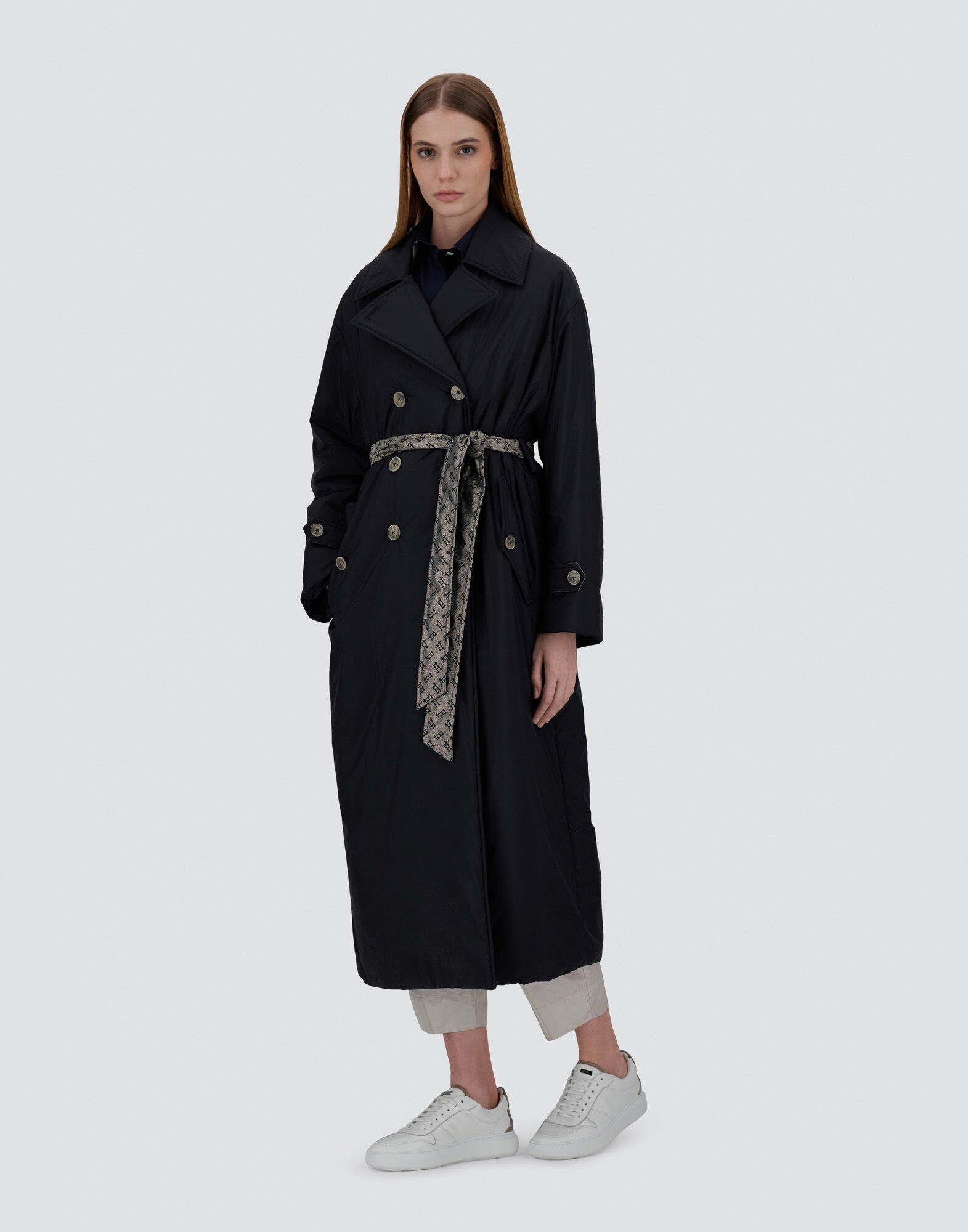 TRENCH COAT IN ECOAGE AND MONOGRAM LUREX