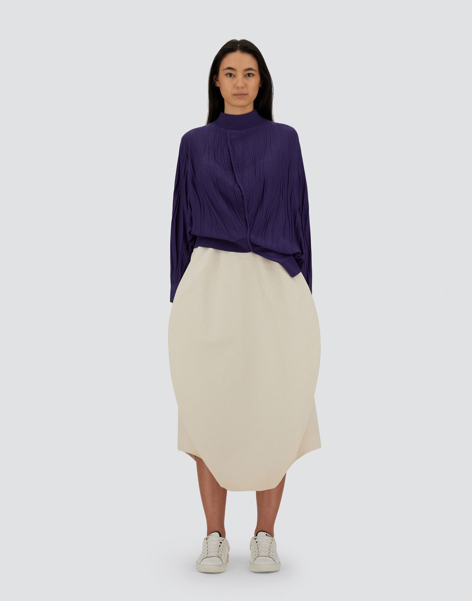 GLOBE SKIRT IN RECYCLED LUREX JACQUARD