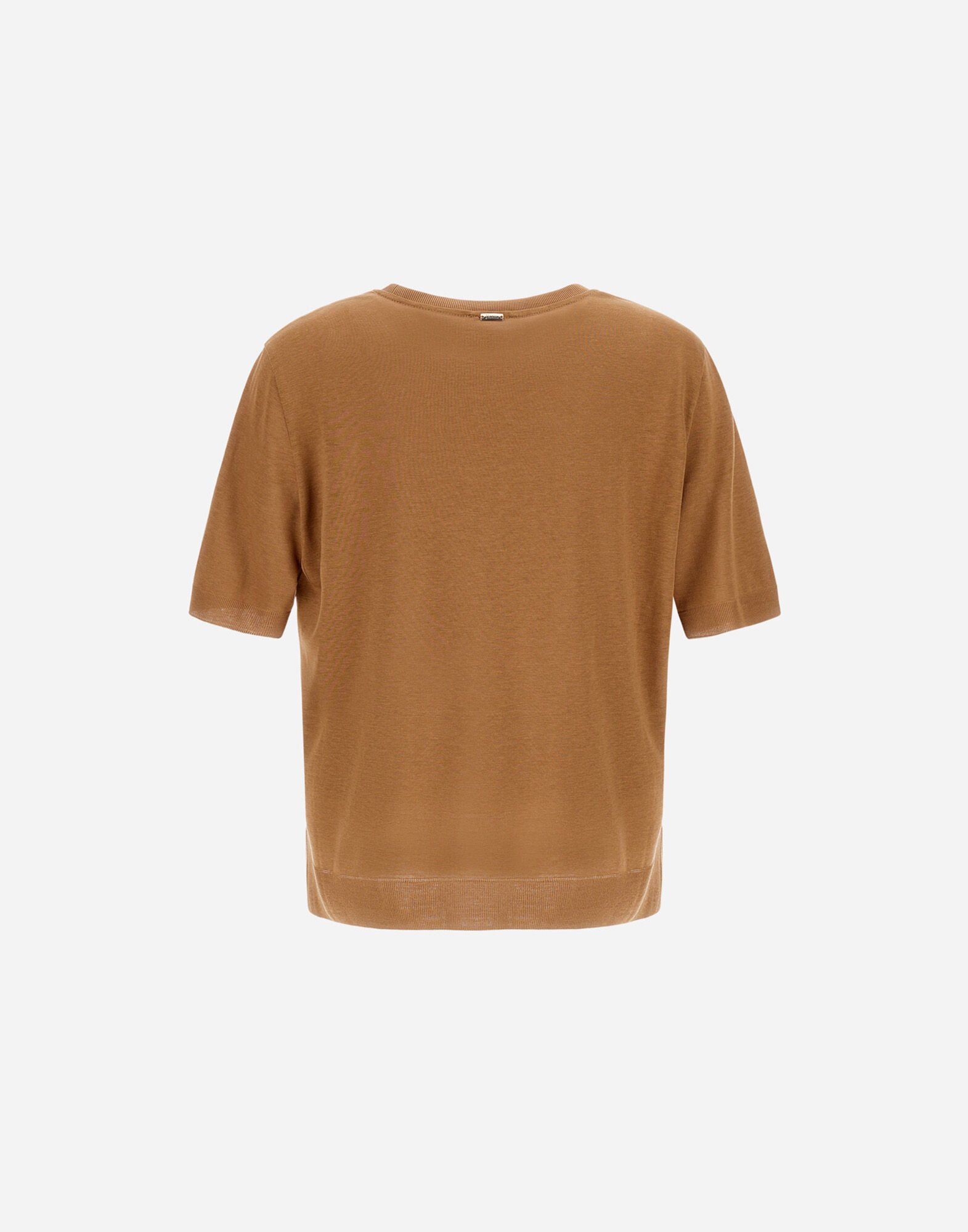 T-SHIRT IN GLAM KNIT EFFECT AND SATIN