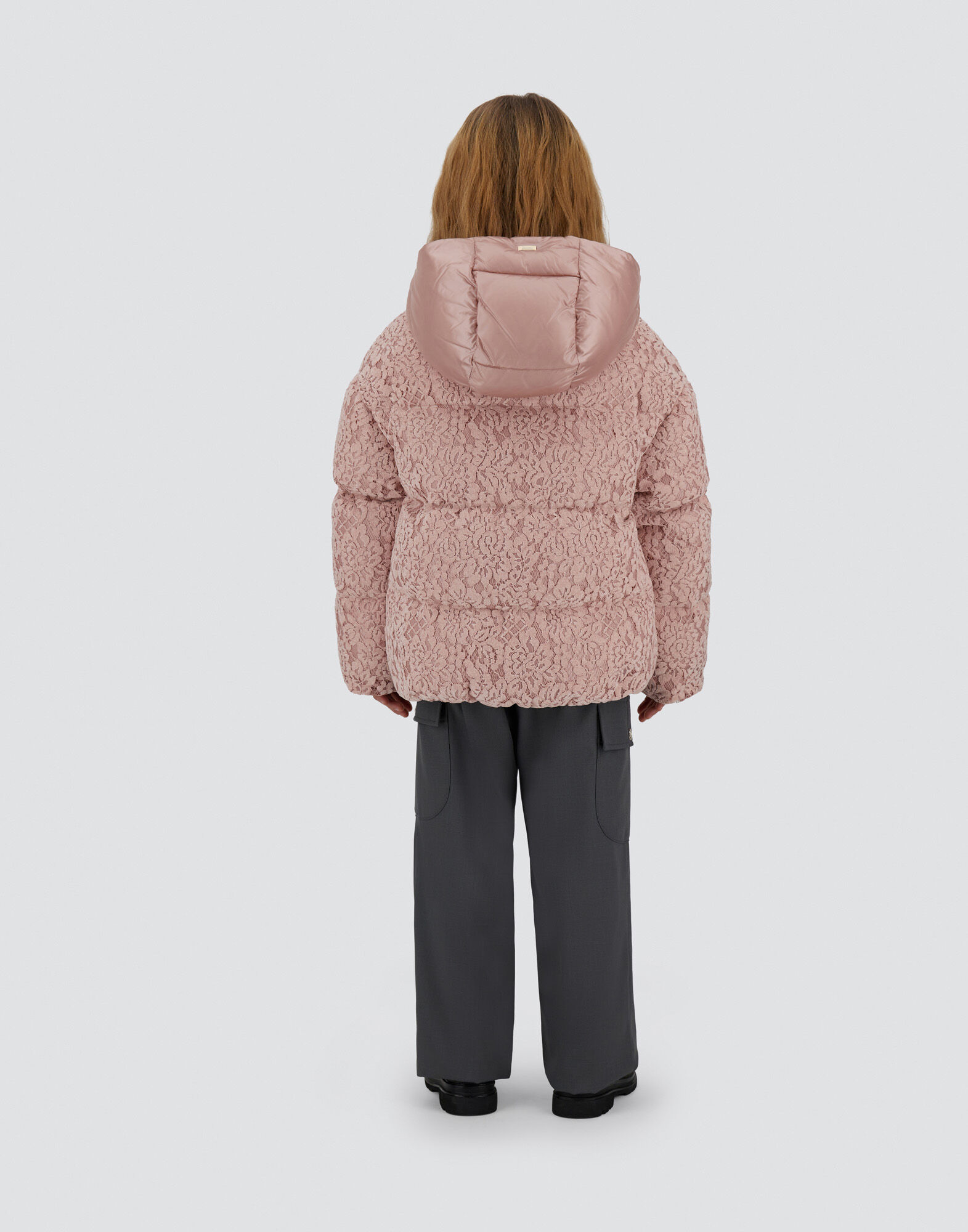 CAPE IN FLORAL LACE AND NYLON ULTRALIGHT