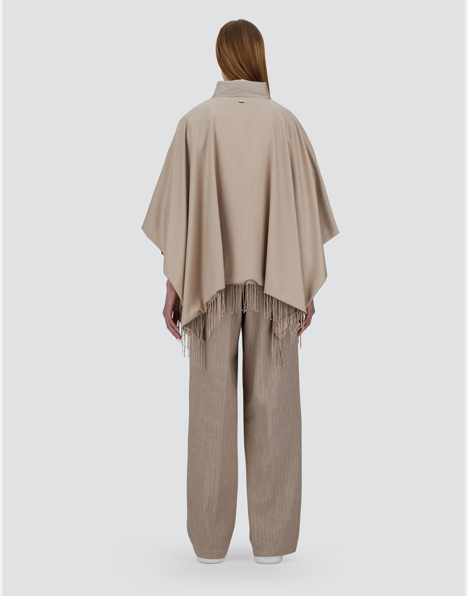 PONCHO IN SUMMER SILK AND NYLON ULTRALIGHT