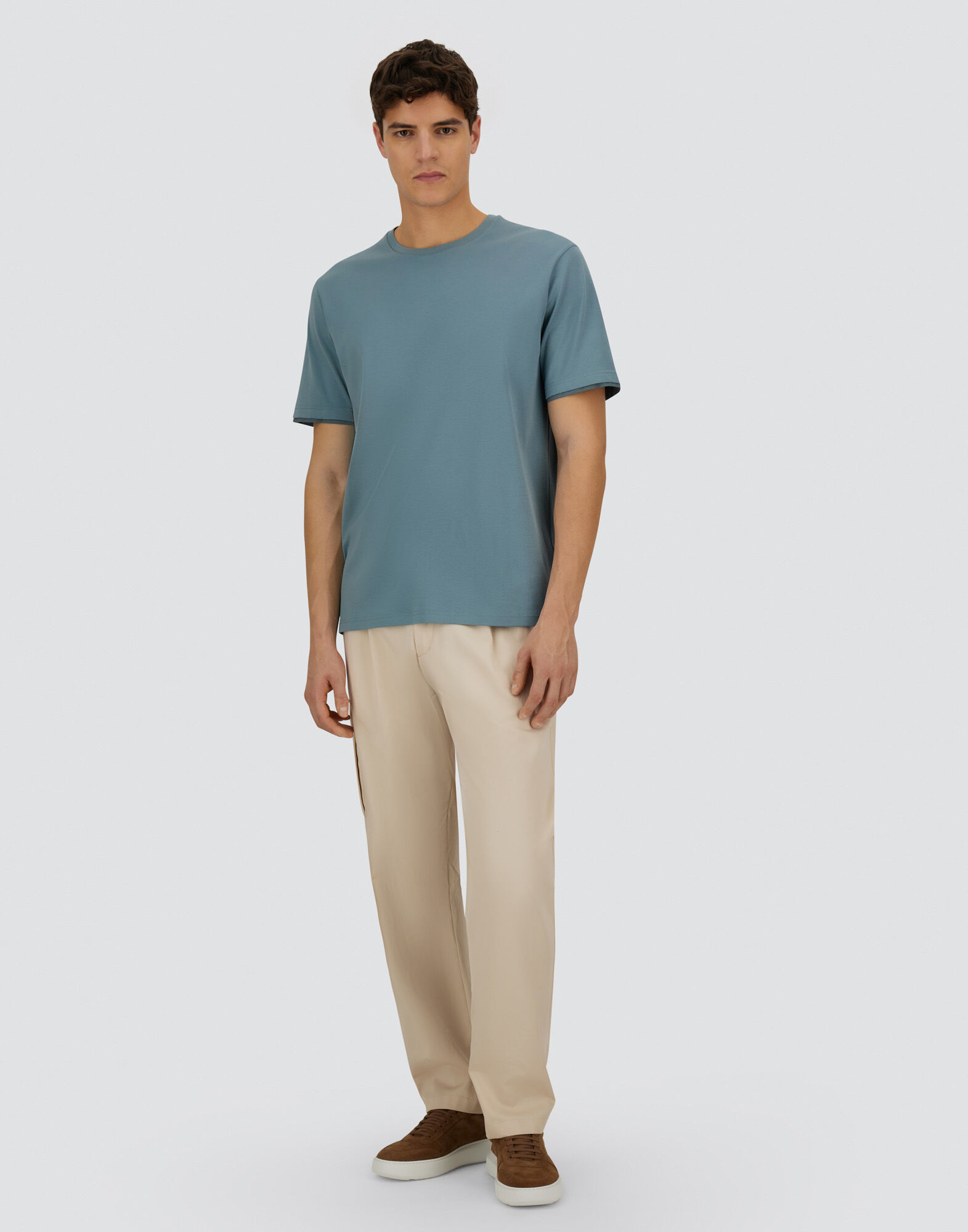 RESORT T-SHIRT IN BASIC COTTON & LIGHT STRETCH NYLON