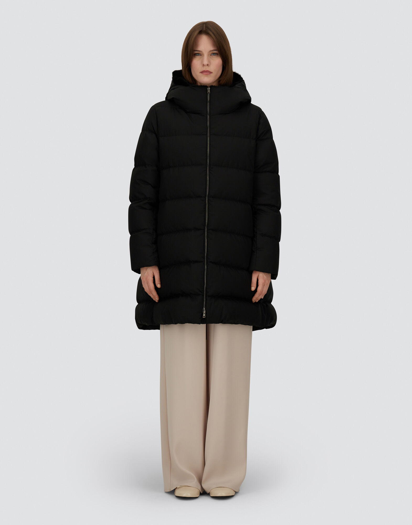A-SHAPE JACKET IN ARENDELLE AND NEW LADY FAUX FUR